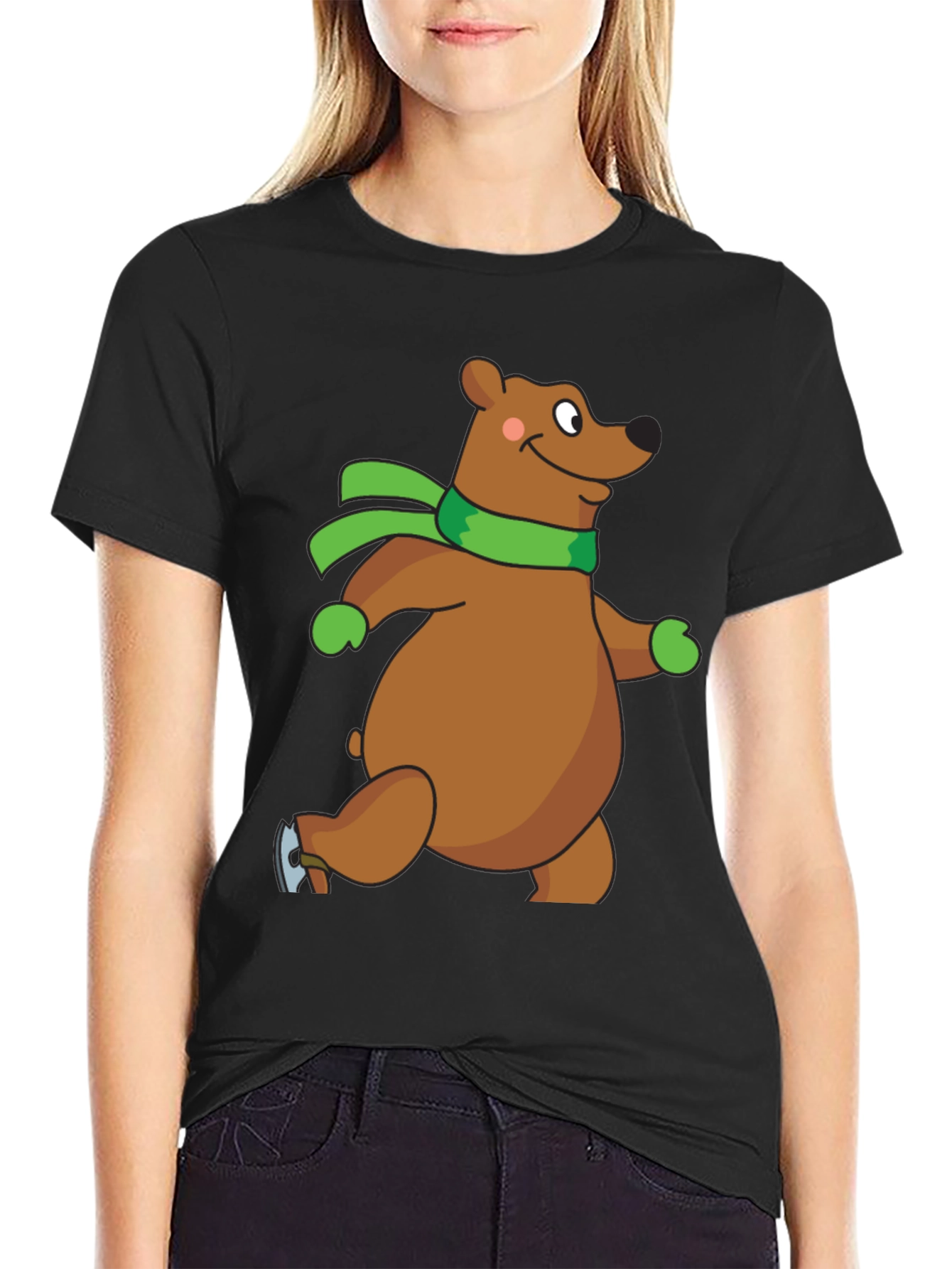Bear on Skates Graphic Tee