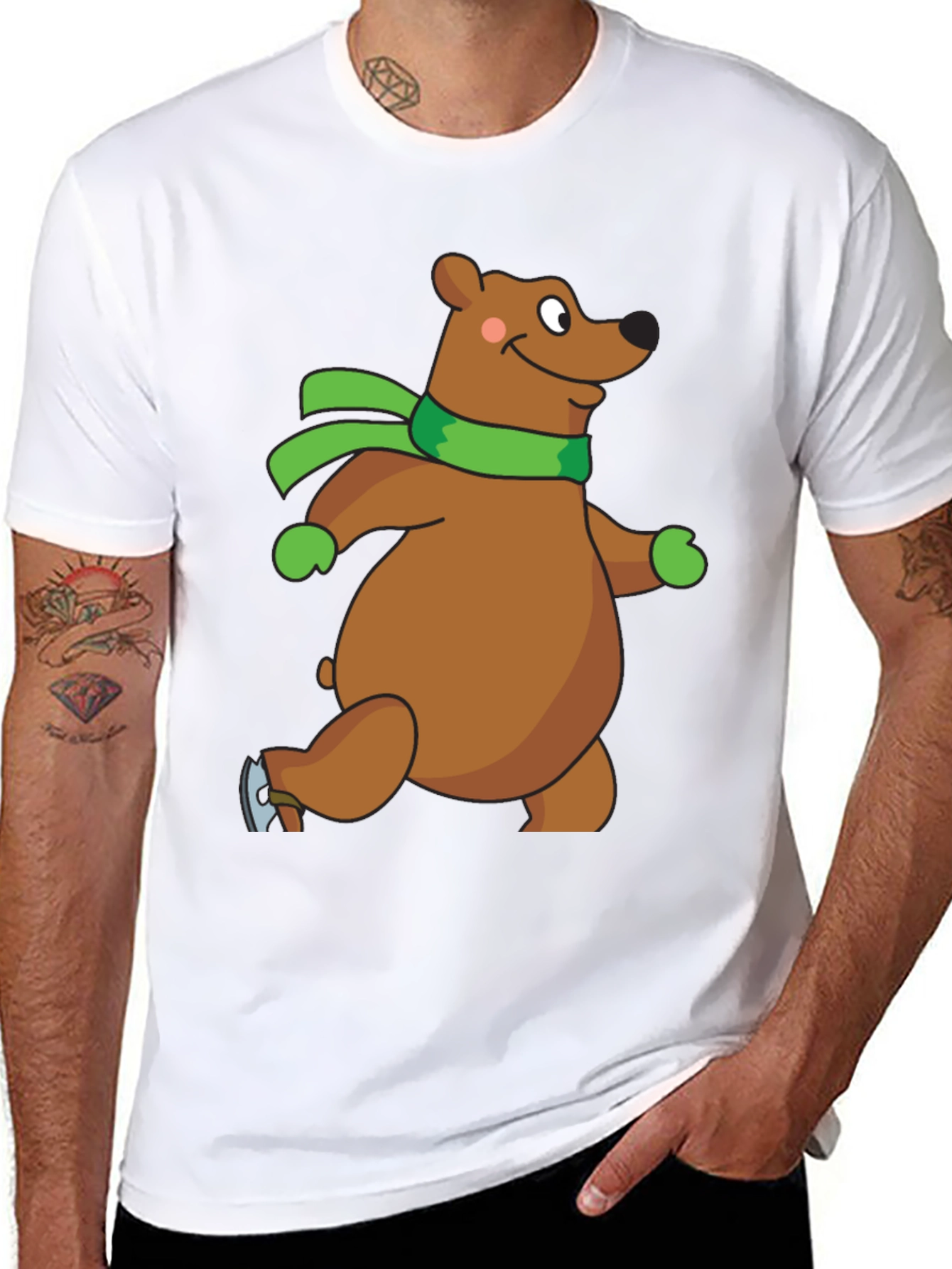 Bear on Skates Graphic Tee