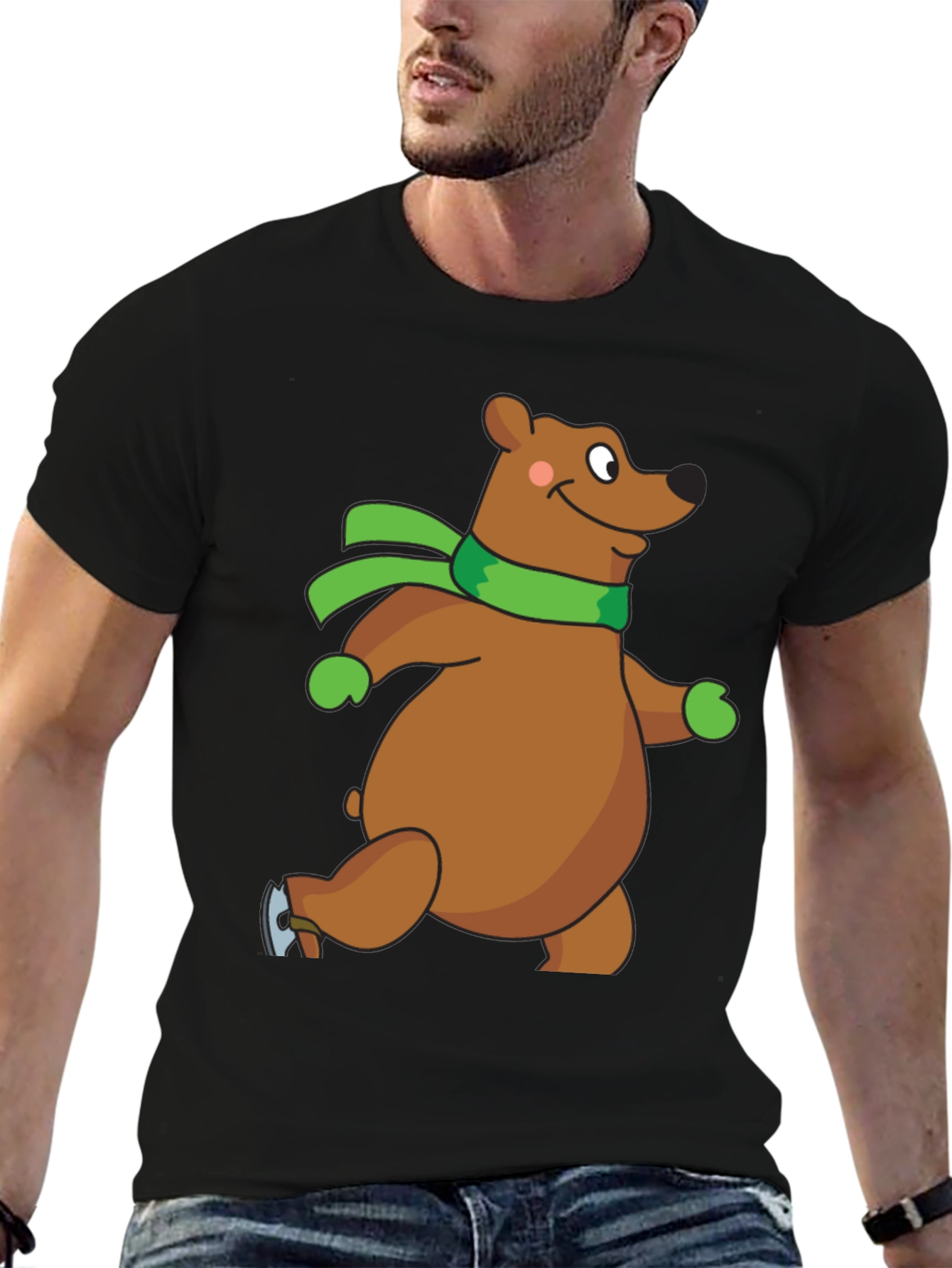 Bear on Skates Graphic Tee