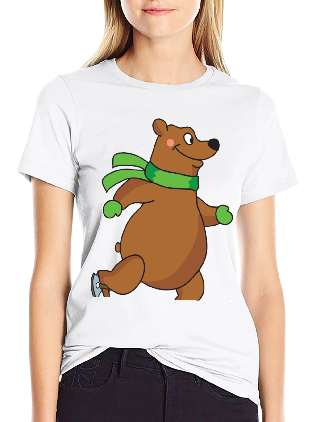 Bear on Skates Graphic Tee