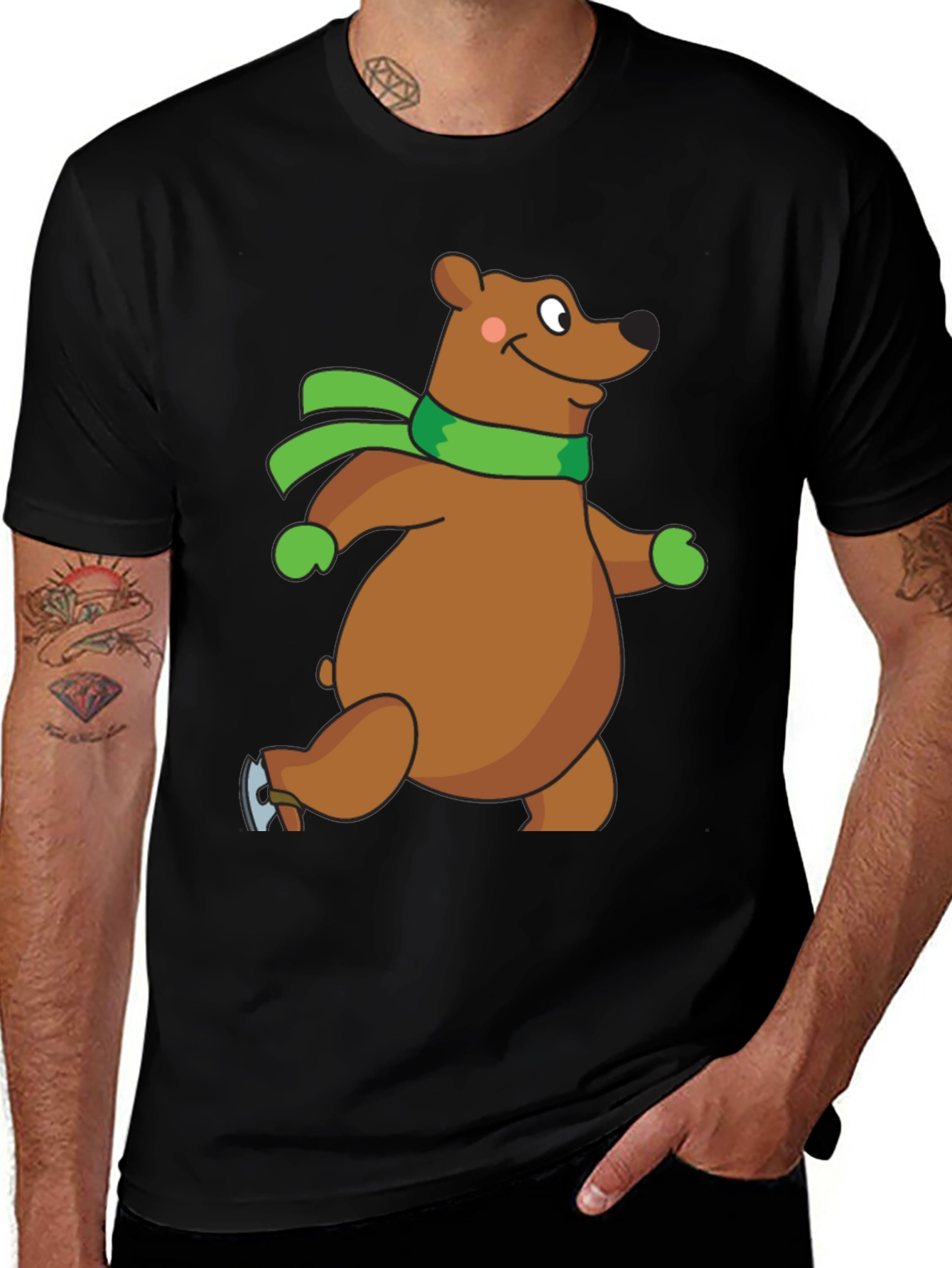Bear on Skates Graphic Tee