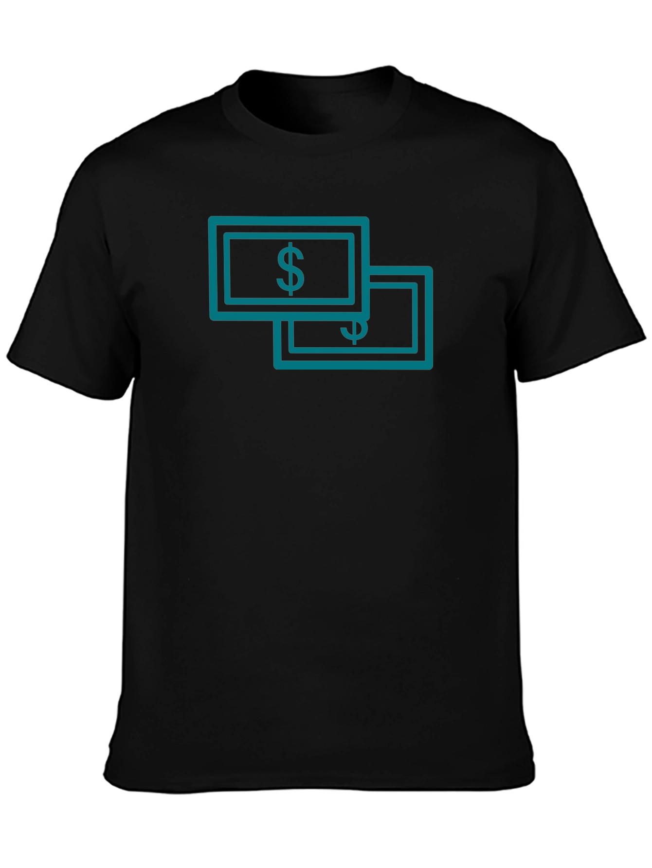 Money Graphic Black T-Shirt
