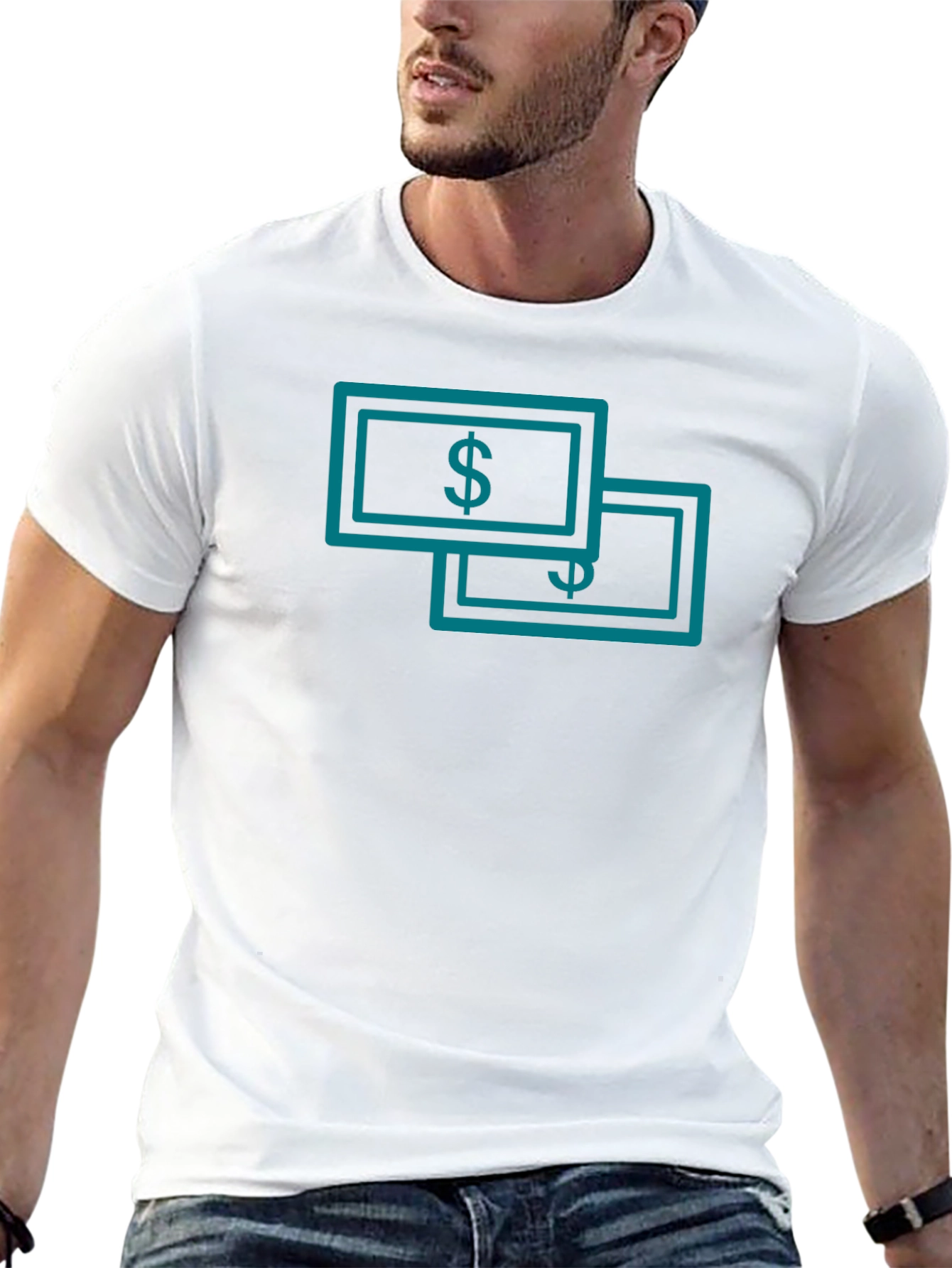 Money Graphic Black T-Shirt