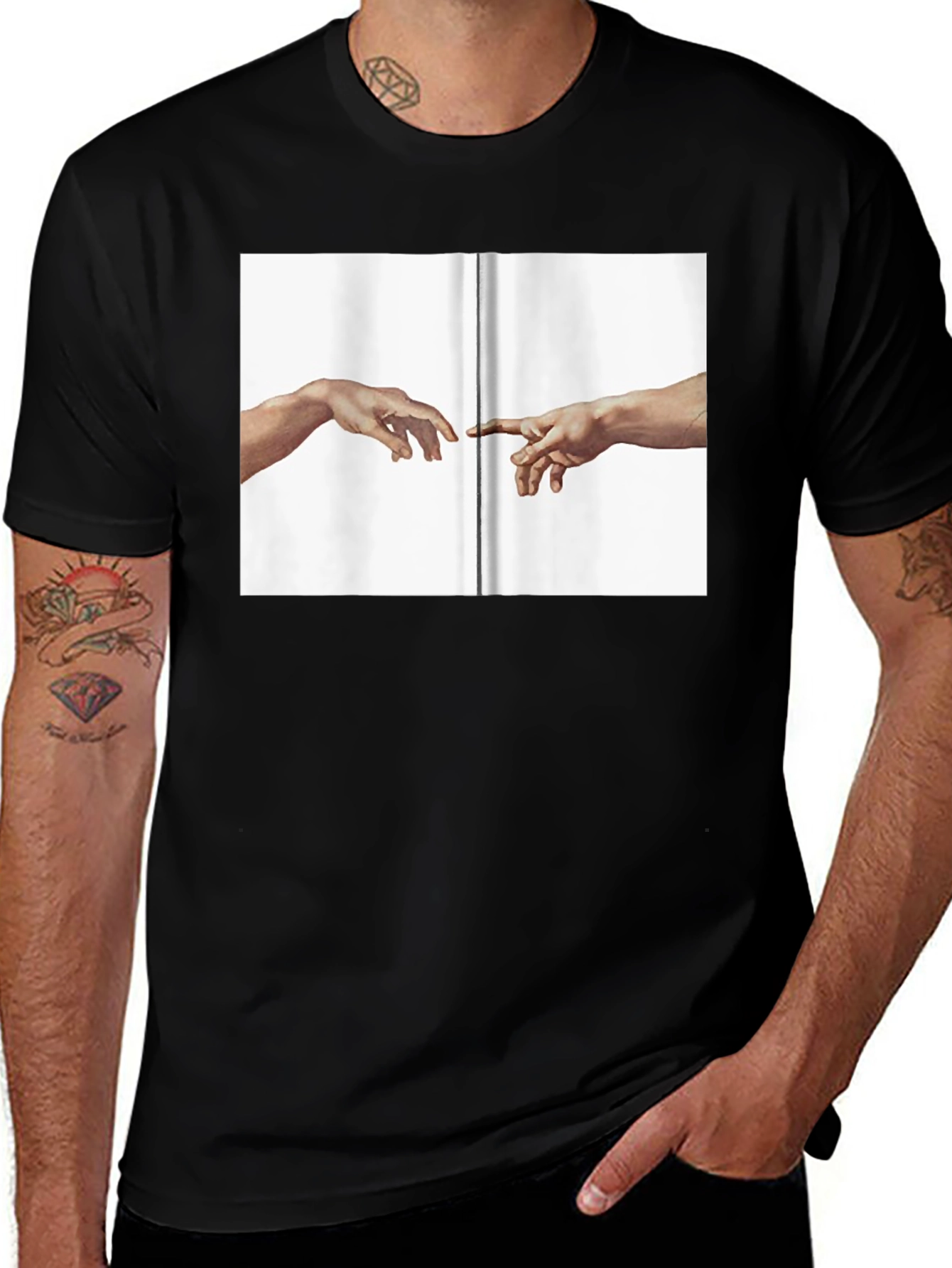 Creation of Adam Graphic T-Shirt - Classic Art Tee