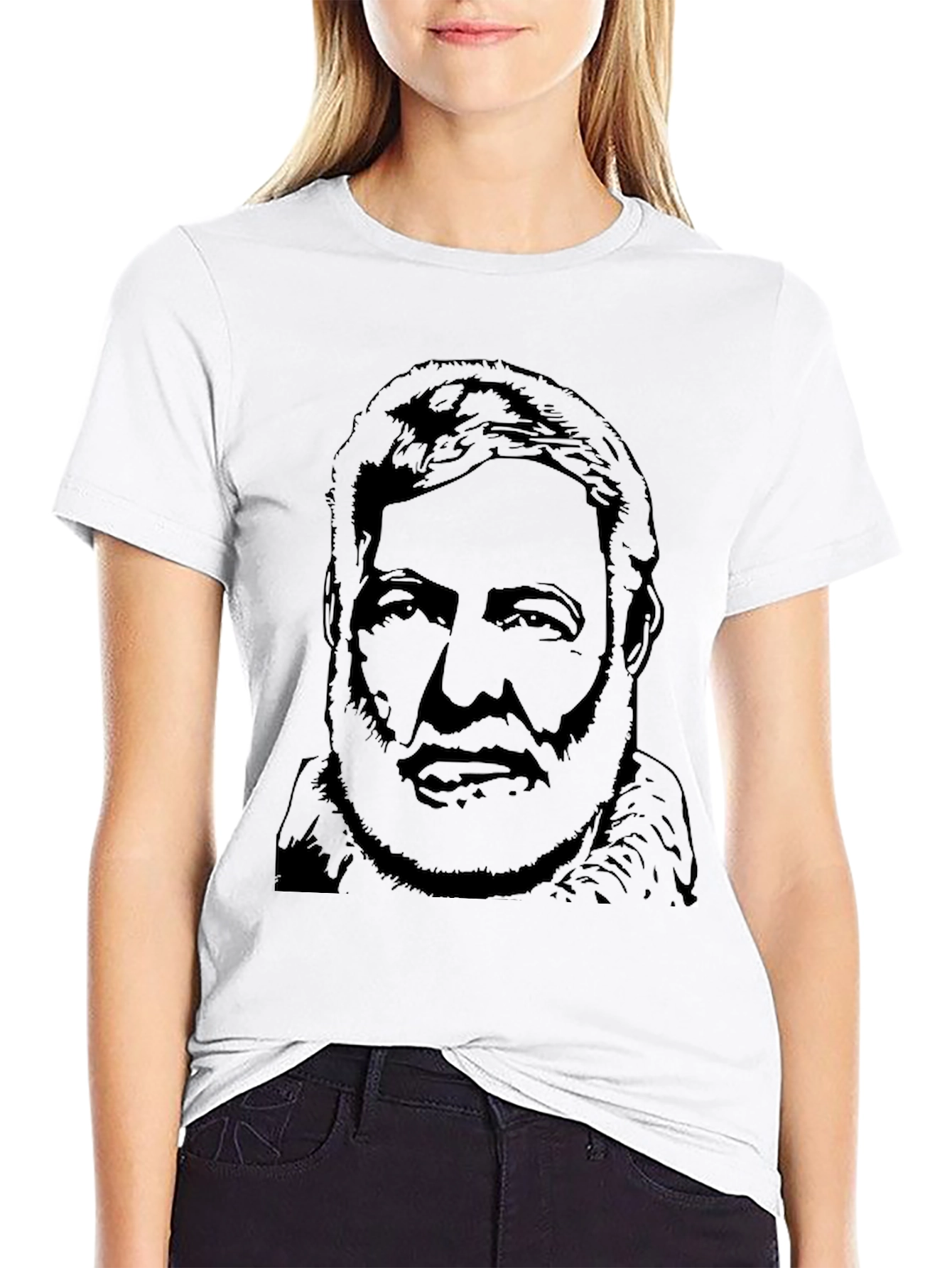 Ernest Hemingway Black Graphic Tee