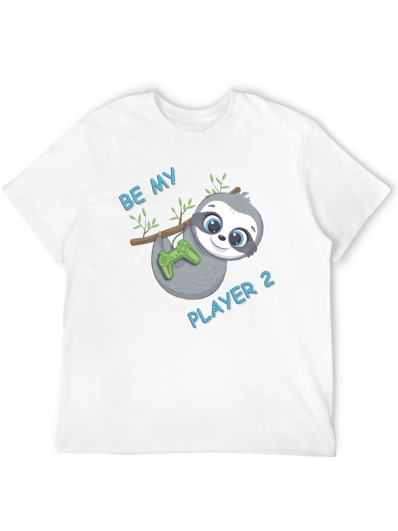 Be My Player 2 Sloth Gamer Black T-Shirt
