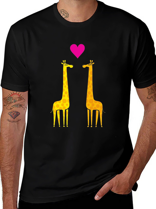Giraffe Love Graphic T-Shirt