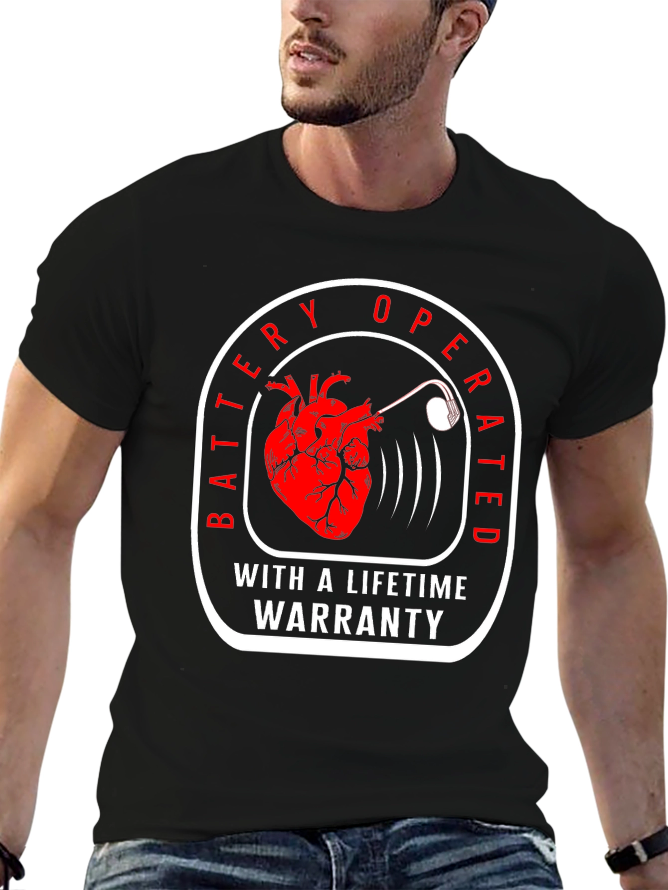 Battery Operated Lifetime Warranty Funny T-Shirt