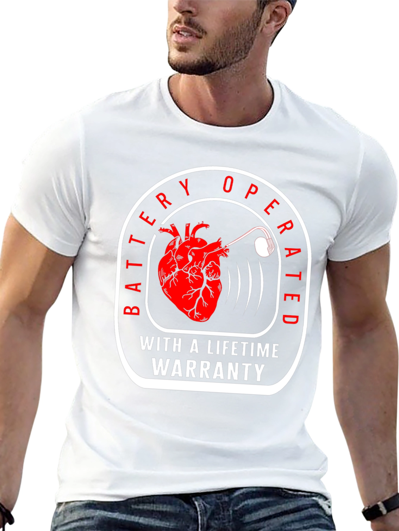 Battery Operated Lifetime Warranty Funny T-Shirt