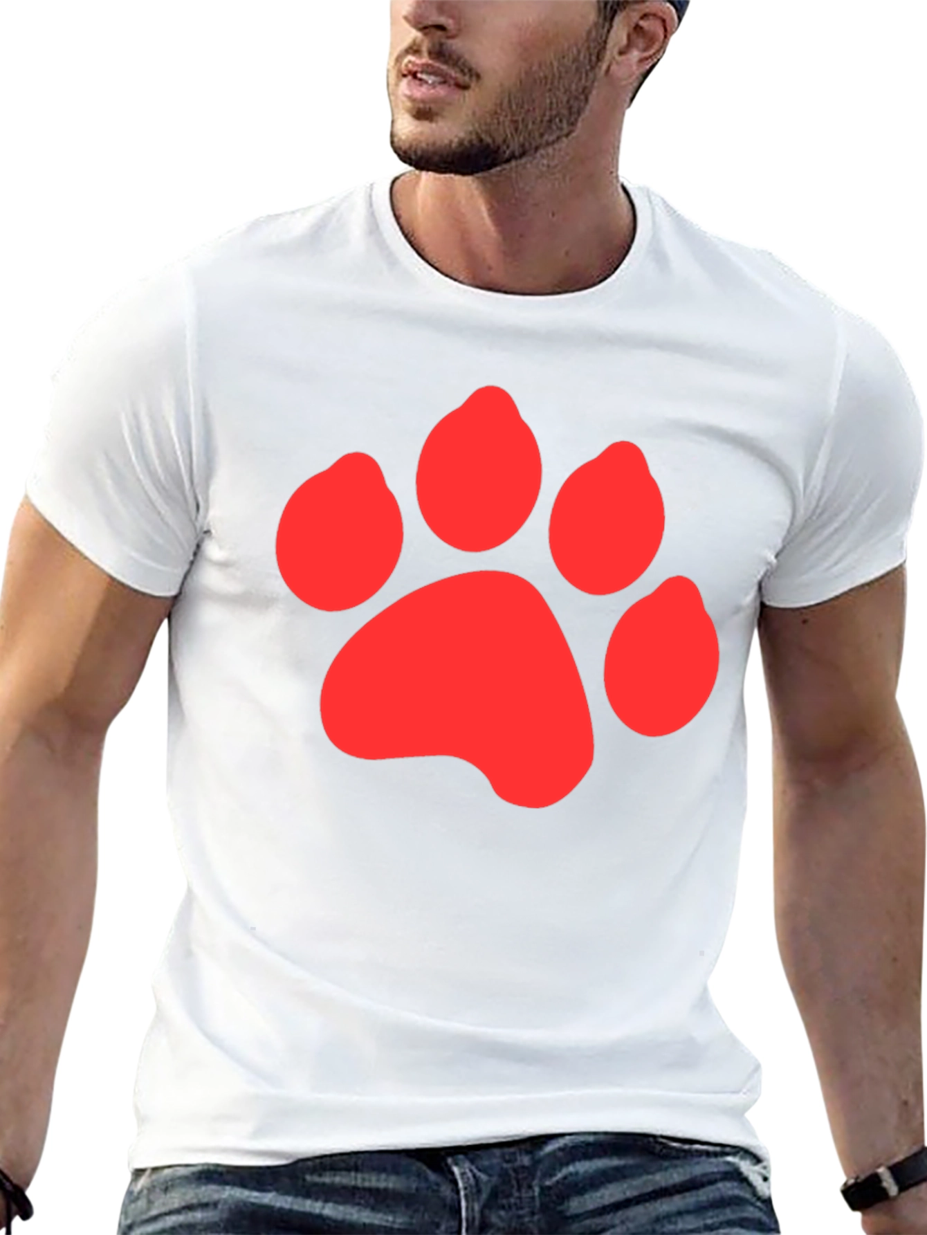 Paw Print Graphic Tee - Casual Style