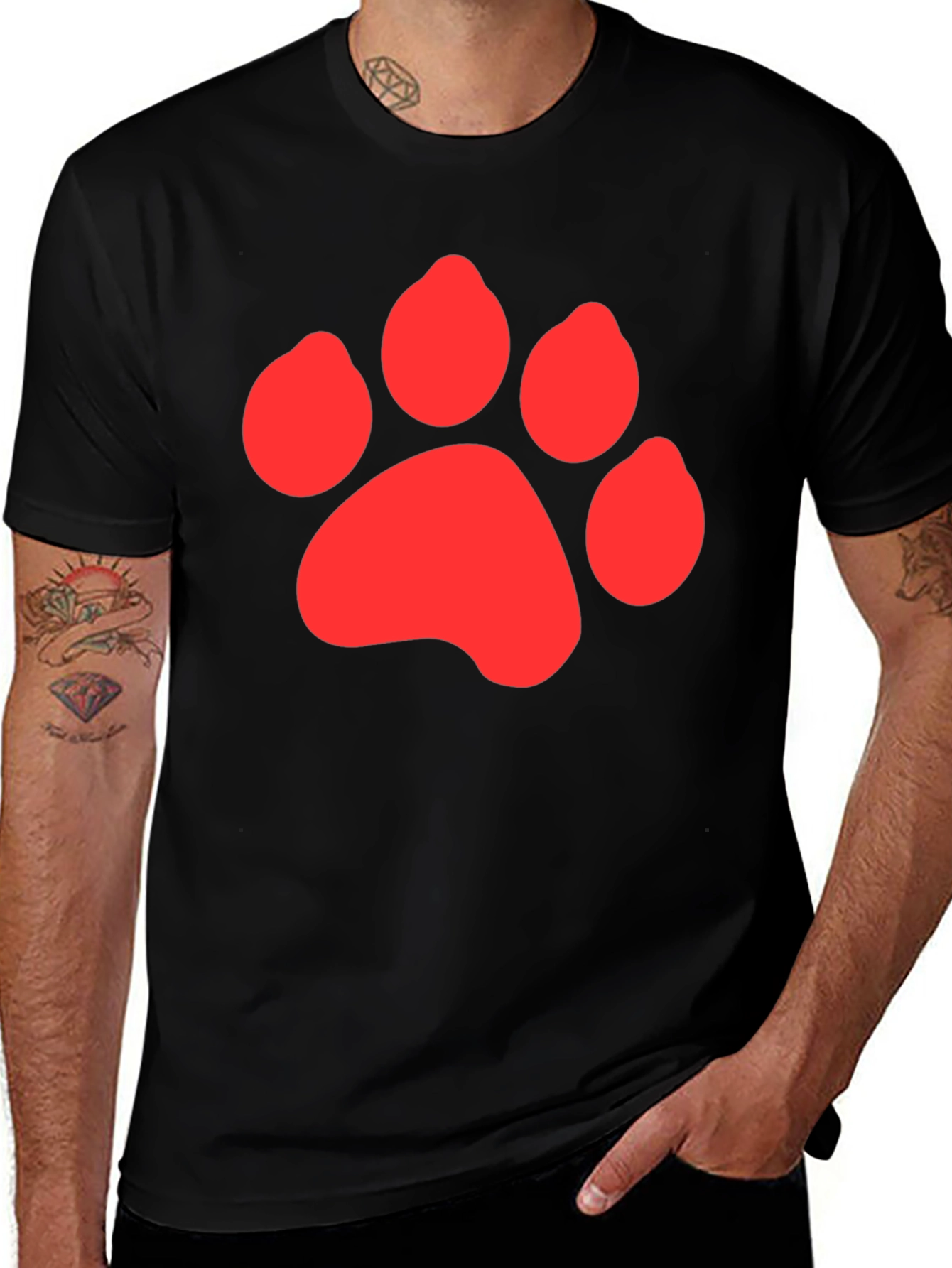 Paw Print Graphic Tee - Casual Style