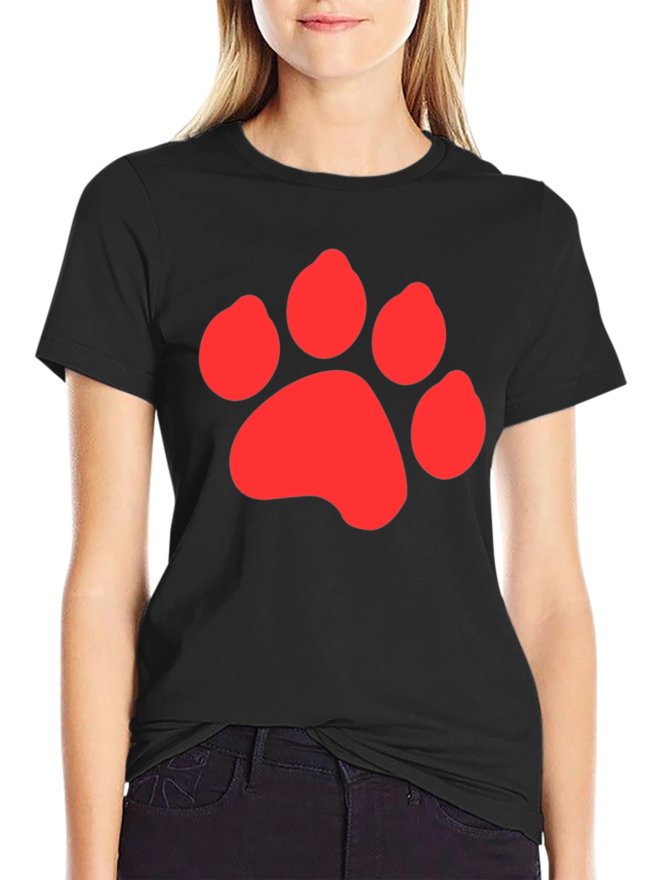 Paw Print Graphic Tee - Casual Style