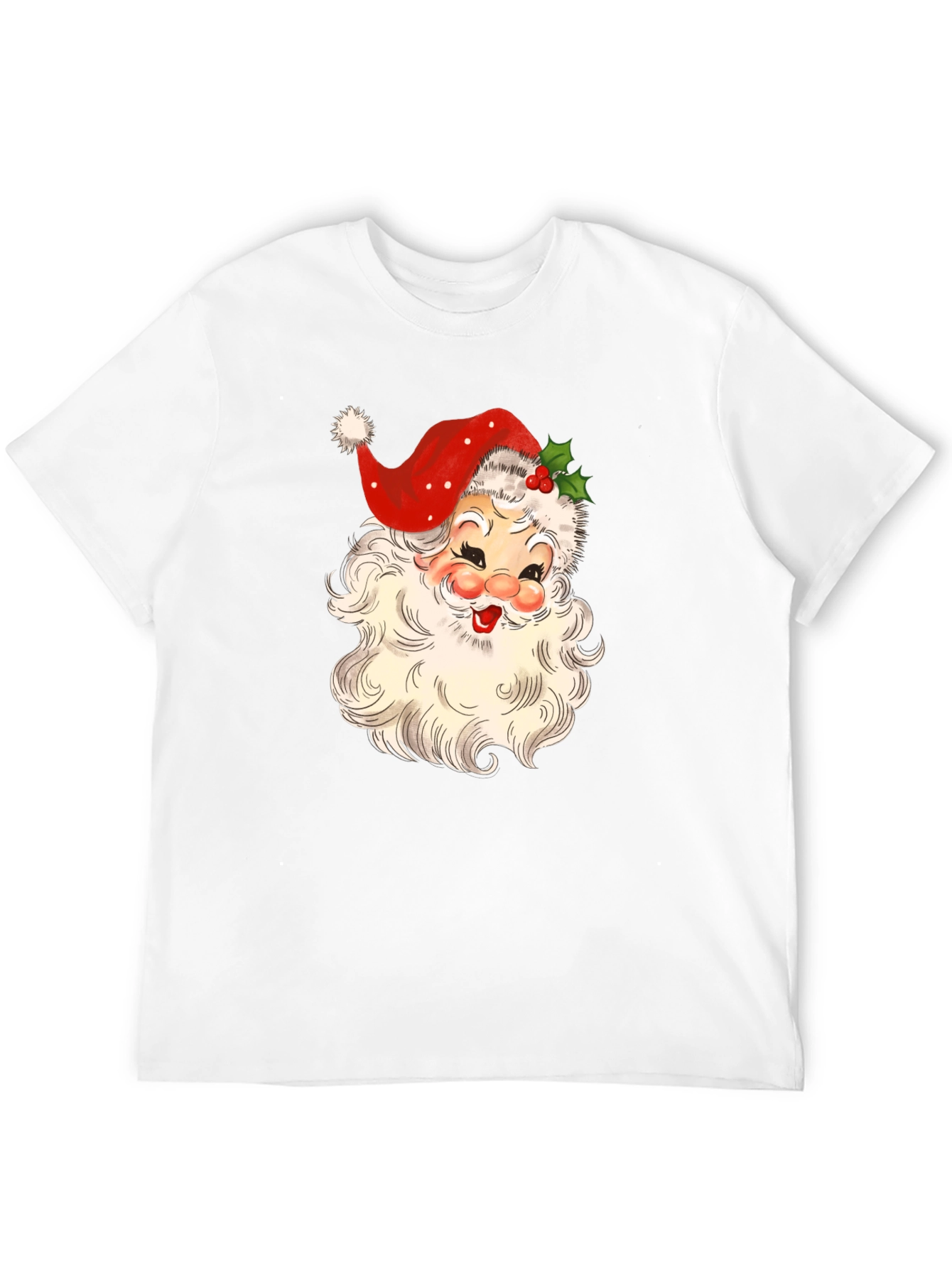 Retro Santa Graphic Tee - Festive Holiday Shirt