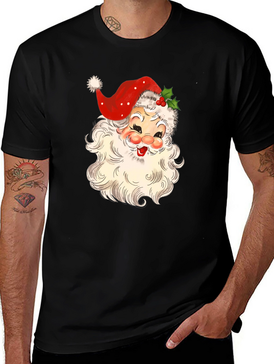 Retro Santa Graphic Tee - Festive Holiday Shirt