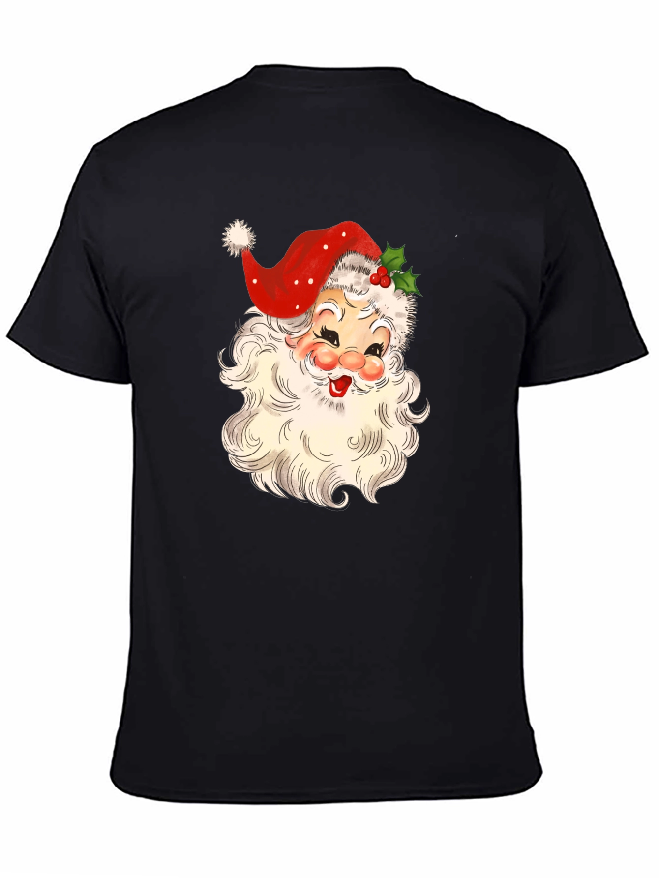 Retro Santa Graphic Tee - Festive Holiday Shirt