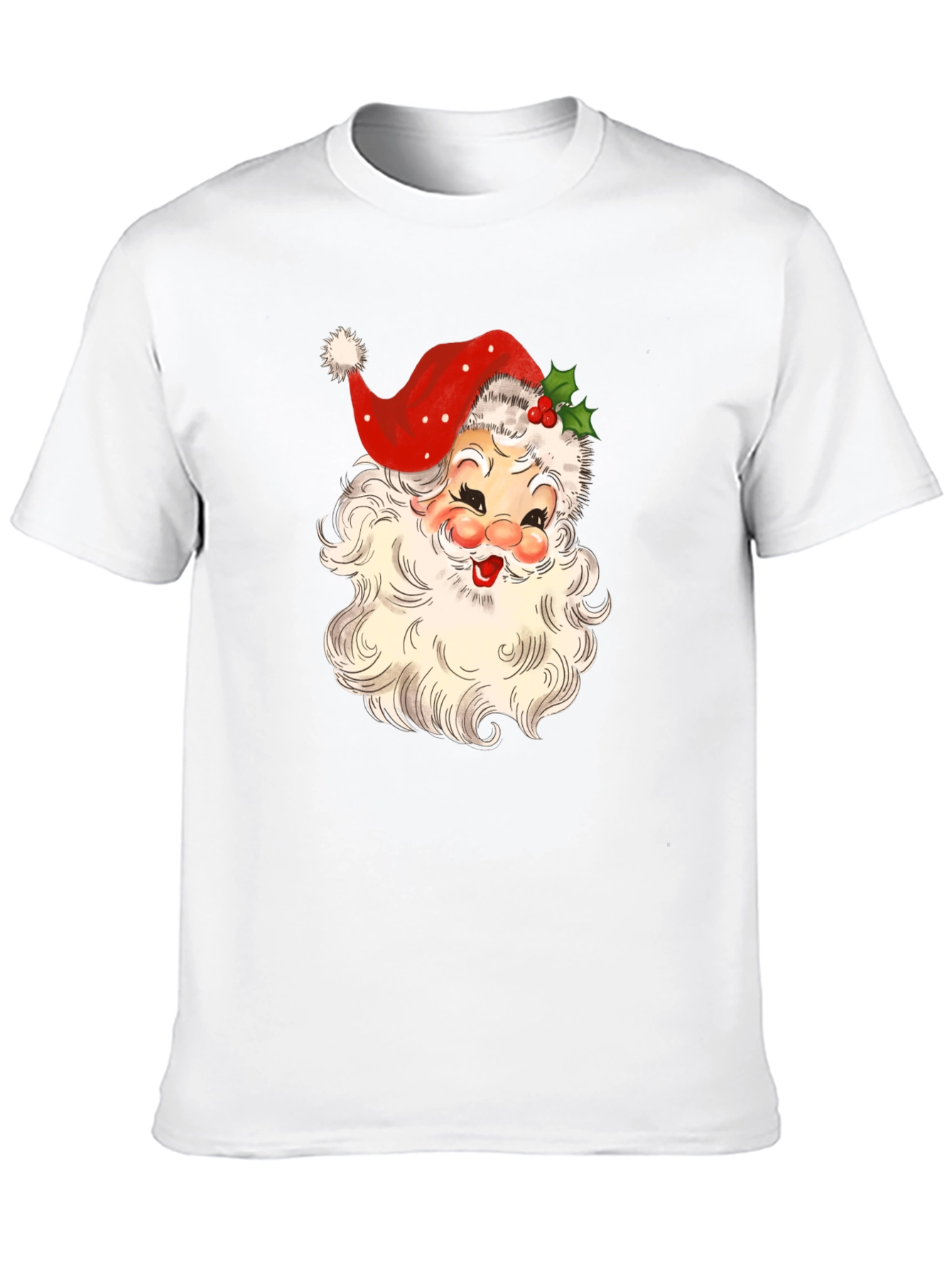 Retro Santa Graphic Tee - Festive Holiday Shirt