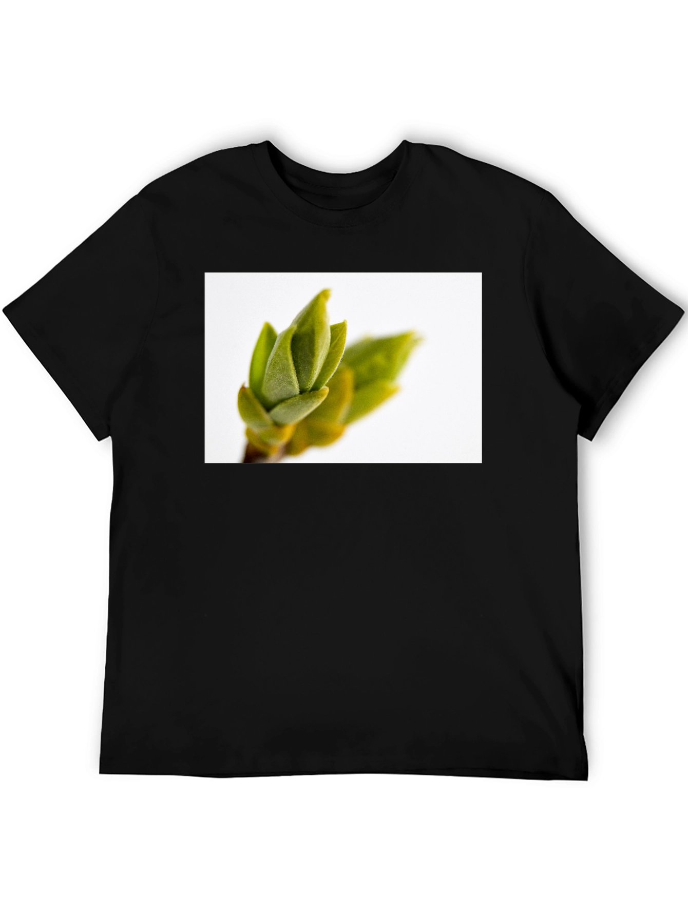 Nature Print Black T-Shirt