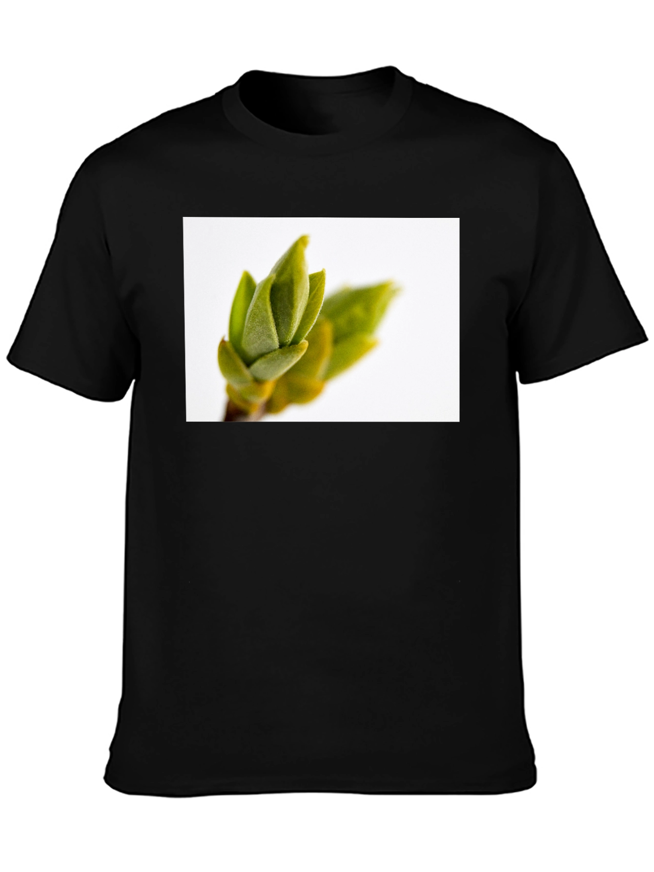 Nature Print Black T-Shirt