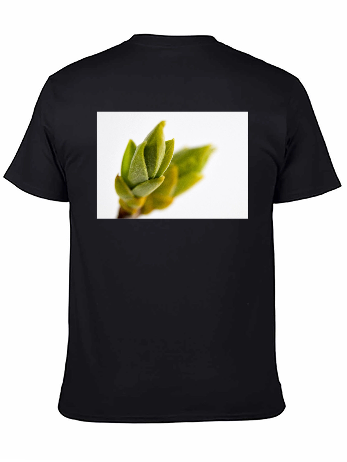 Nature Print Black T-Shirt