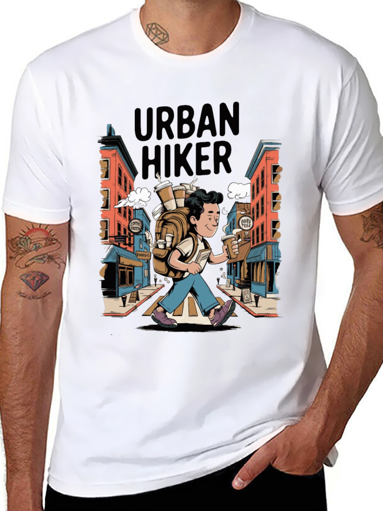 Urban Hiker Graphic Tee - Coffee Lovers Adventure