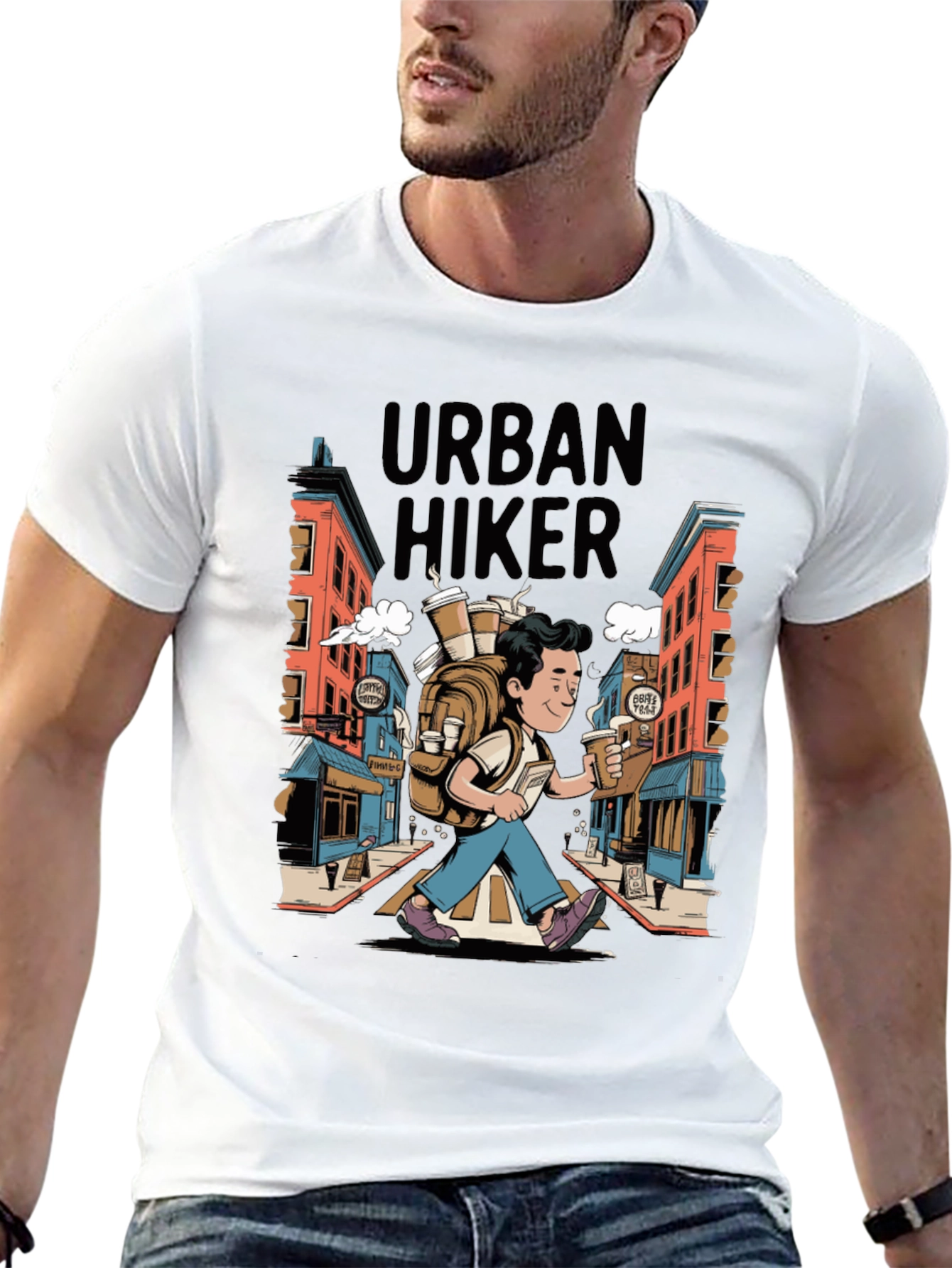 Urban Hiker Graphic Tee - Coffee Lovers Adventure