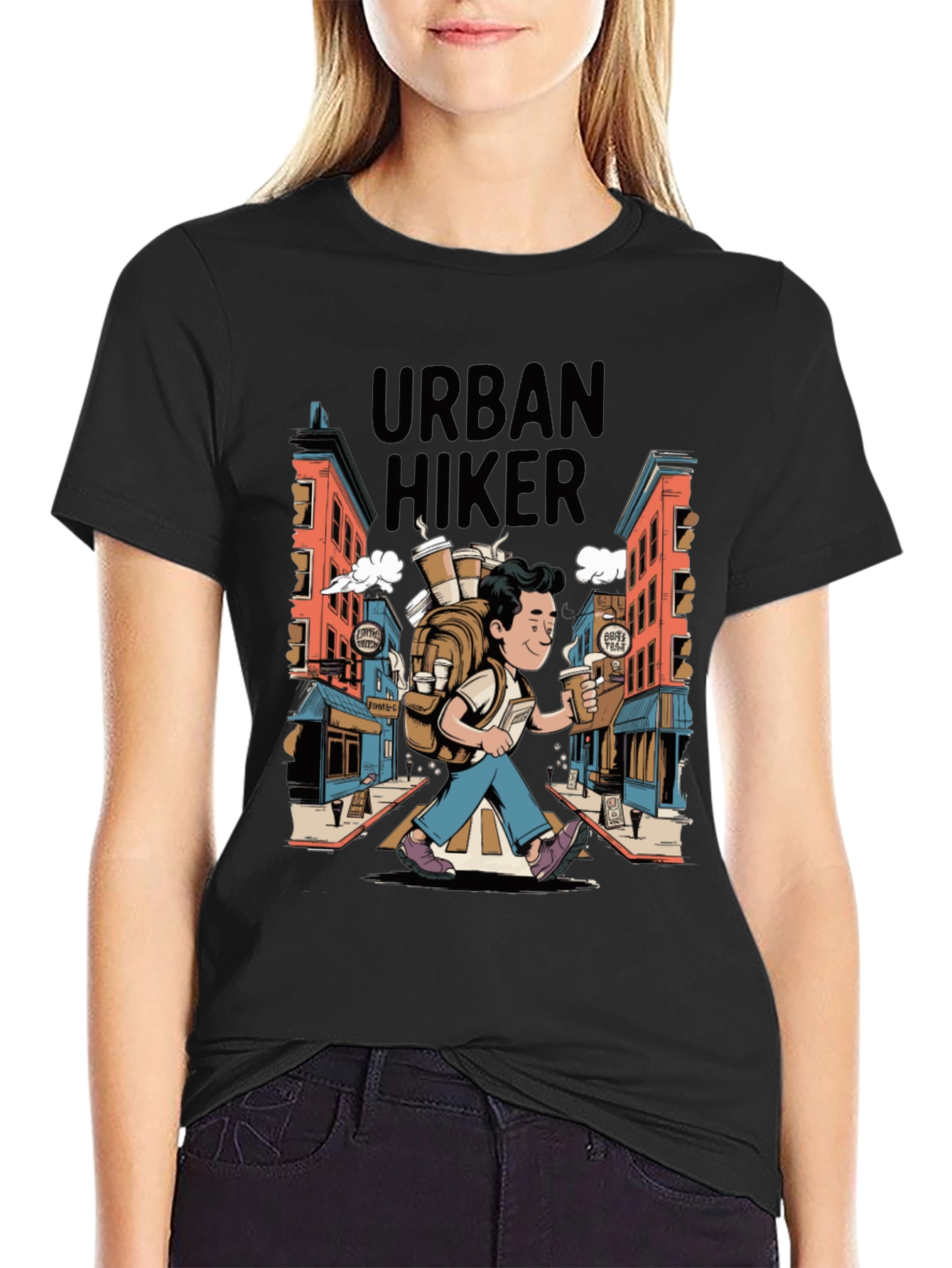Urban Hiker Graphic Tee - Coffee Lovers Adventure