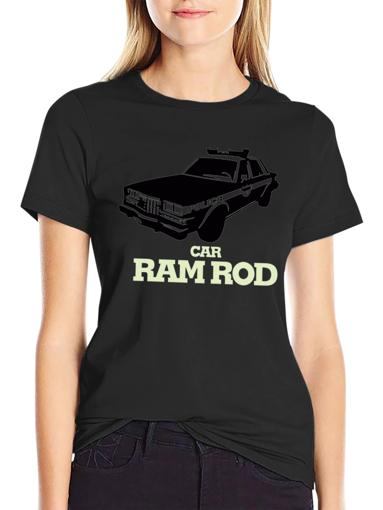 Car RamRod T-Shirt - Black Cotton Tee