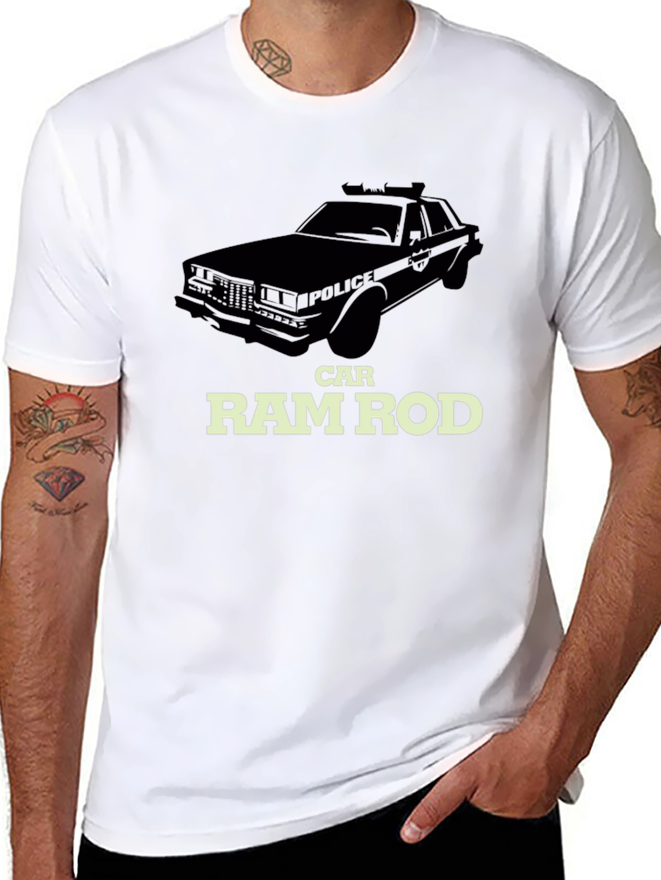 Car RamRod T-Shirt - Black Cotton Tee
