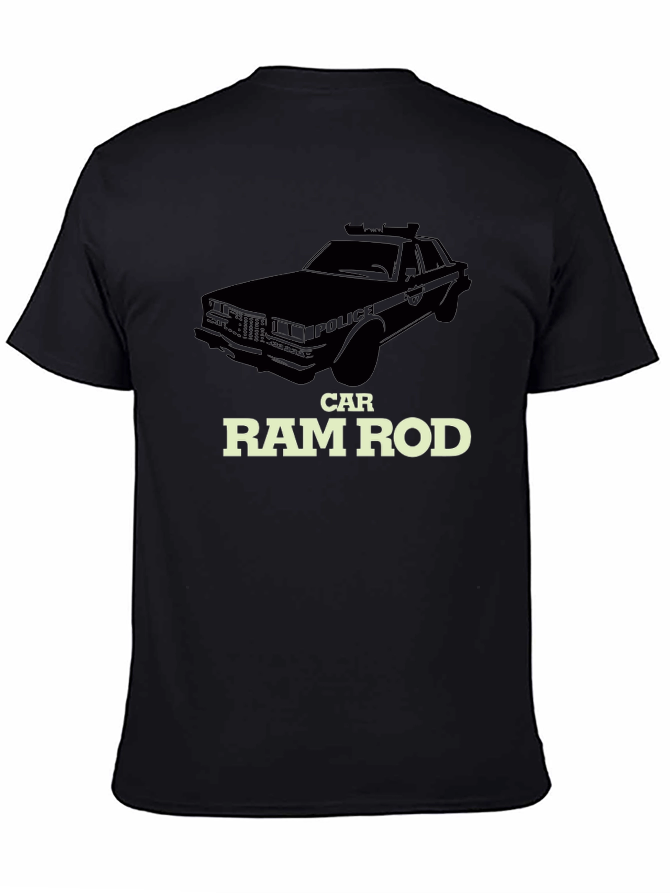 Car RamRod T-Shirt - Black Cotton Tee