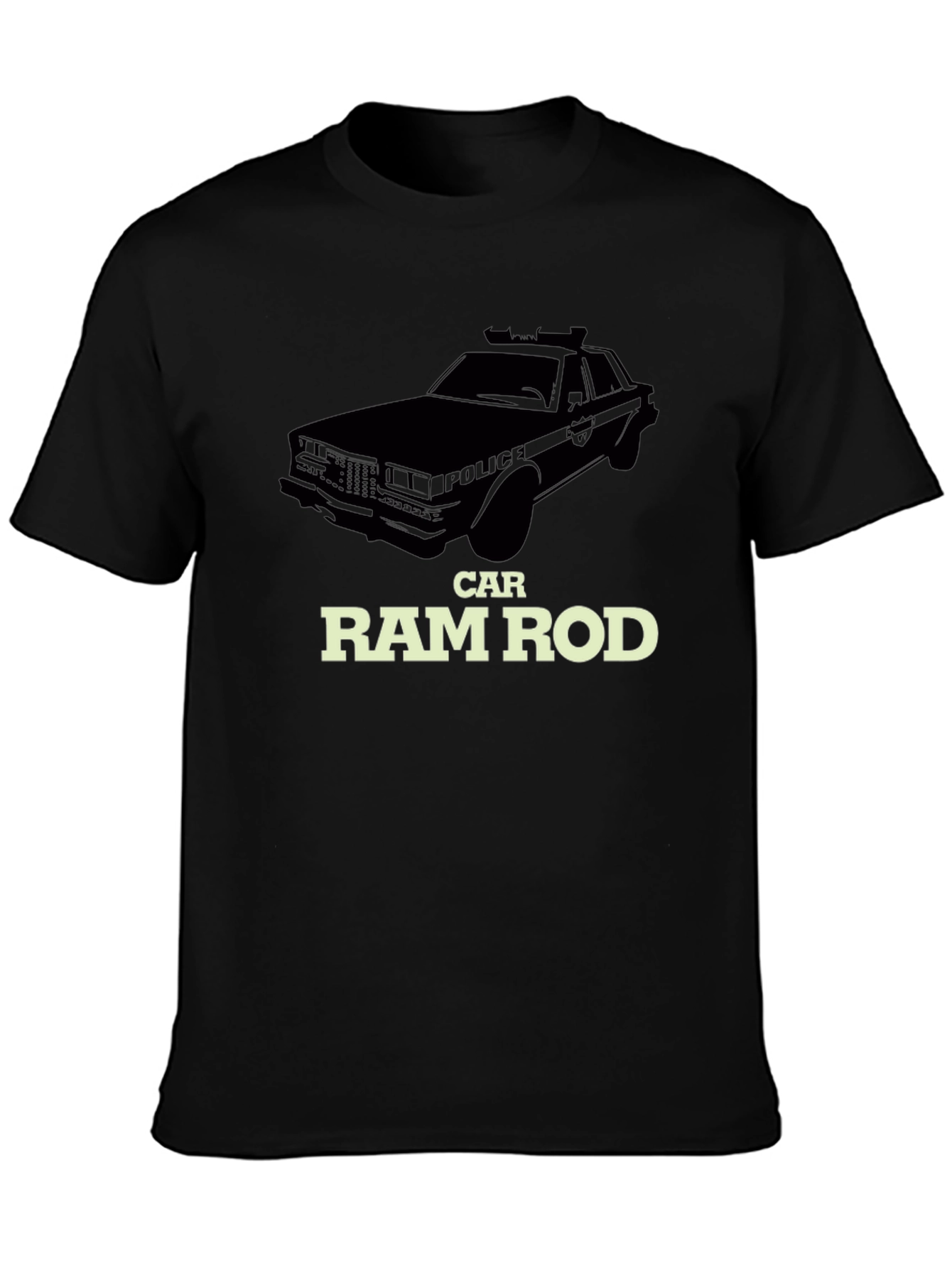 Car RamRod T-Shirt - Black Cotton Tee