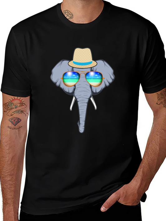 Elephant in Shades Graphic Tee - Black