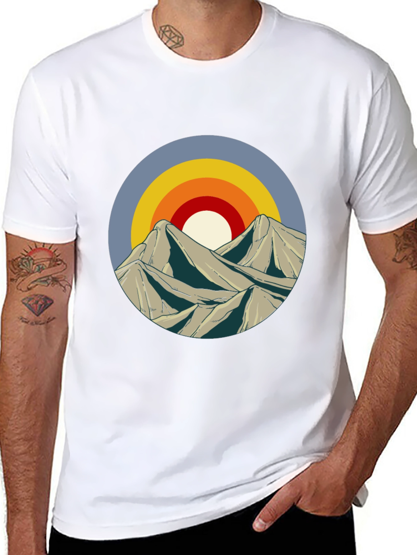 Mountain Sunset Graphic Tee - Stylish Casual Wear