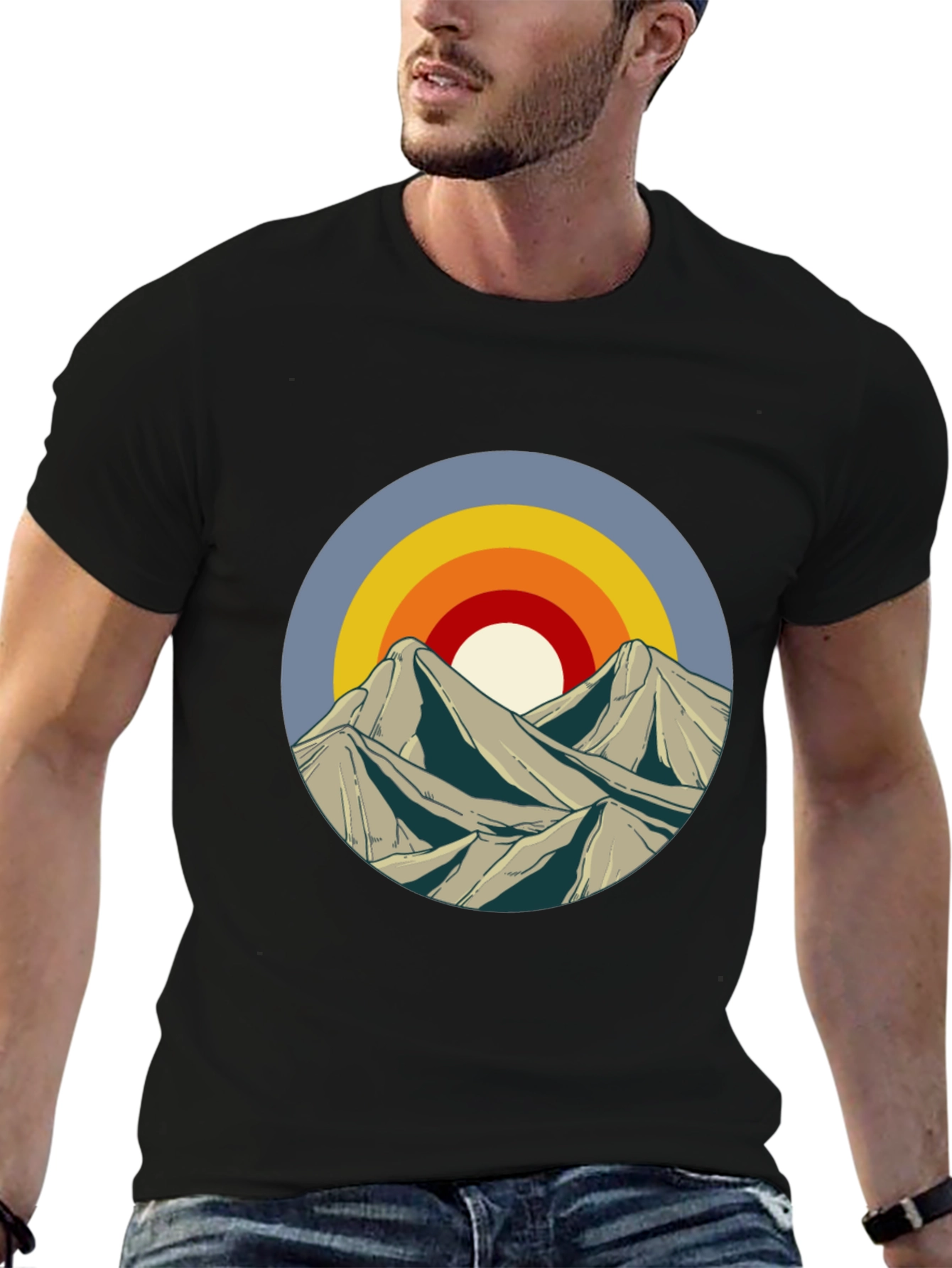 Mountain Sunset Graphic Tee - Stylish Casual Wear