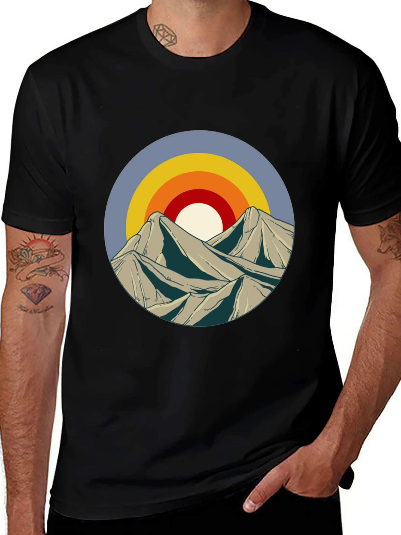 Mountain Sunset Graphic Tee - Stylish Casual Wear