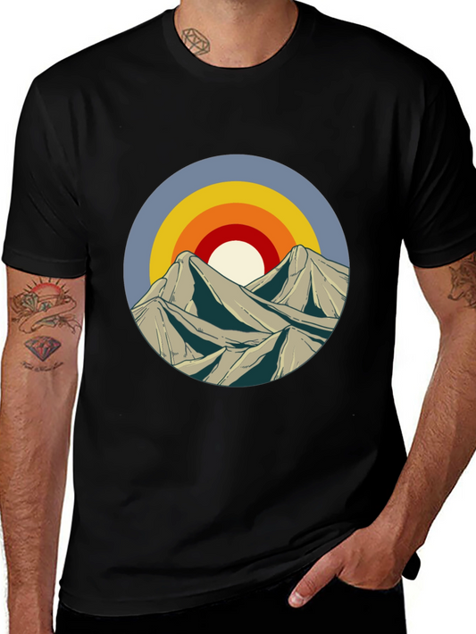 Mountain Sunset Graphic Tee - Stylish Casual Wear