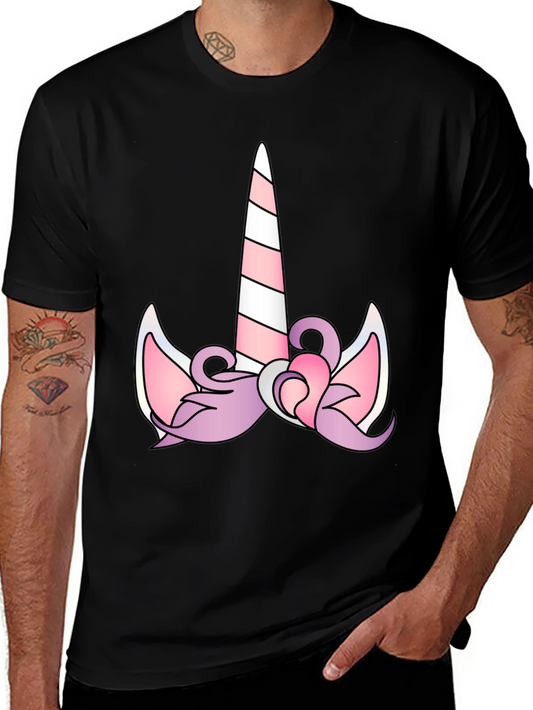 Unicorn Graphic T-Shirt - Black Cotton Tee