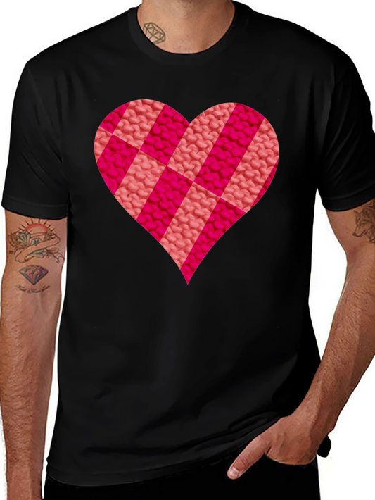 Knitted Heart Graphic Tee - Love & Comfort