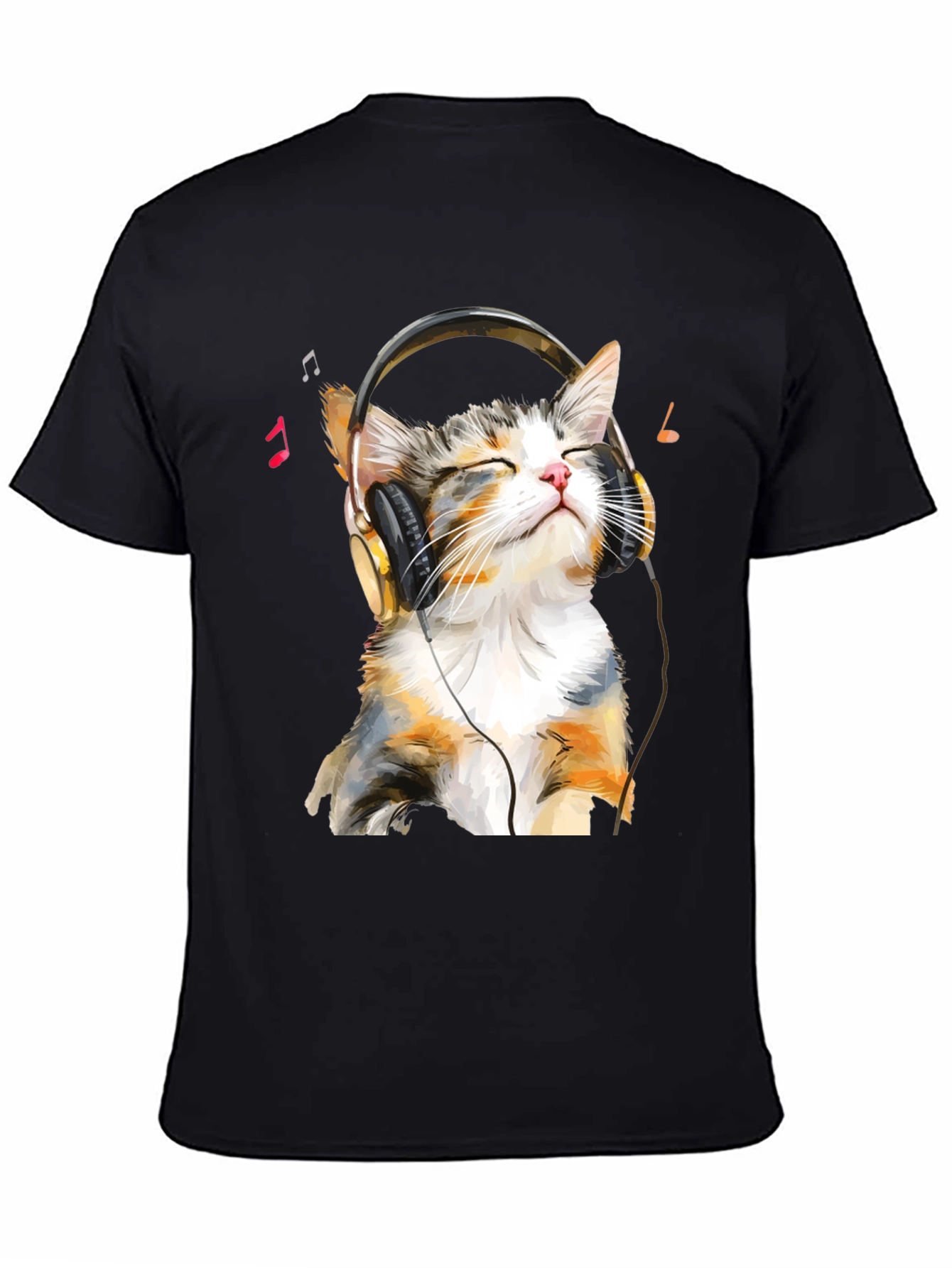 Cool Cat Headphones Graphic Tee