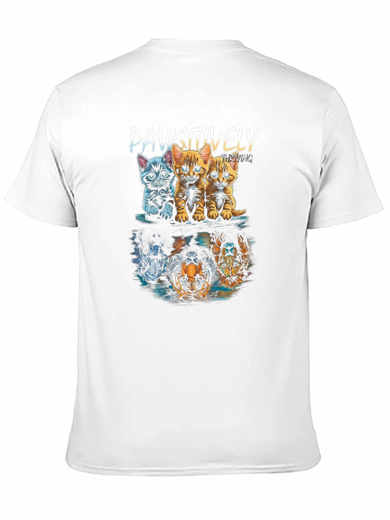 Paw-sitively Thriving Cat & Tiger Graphic Tee