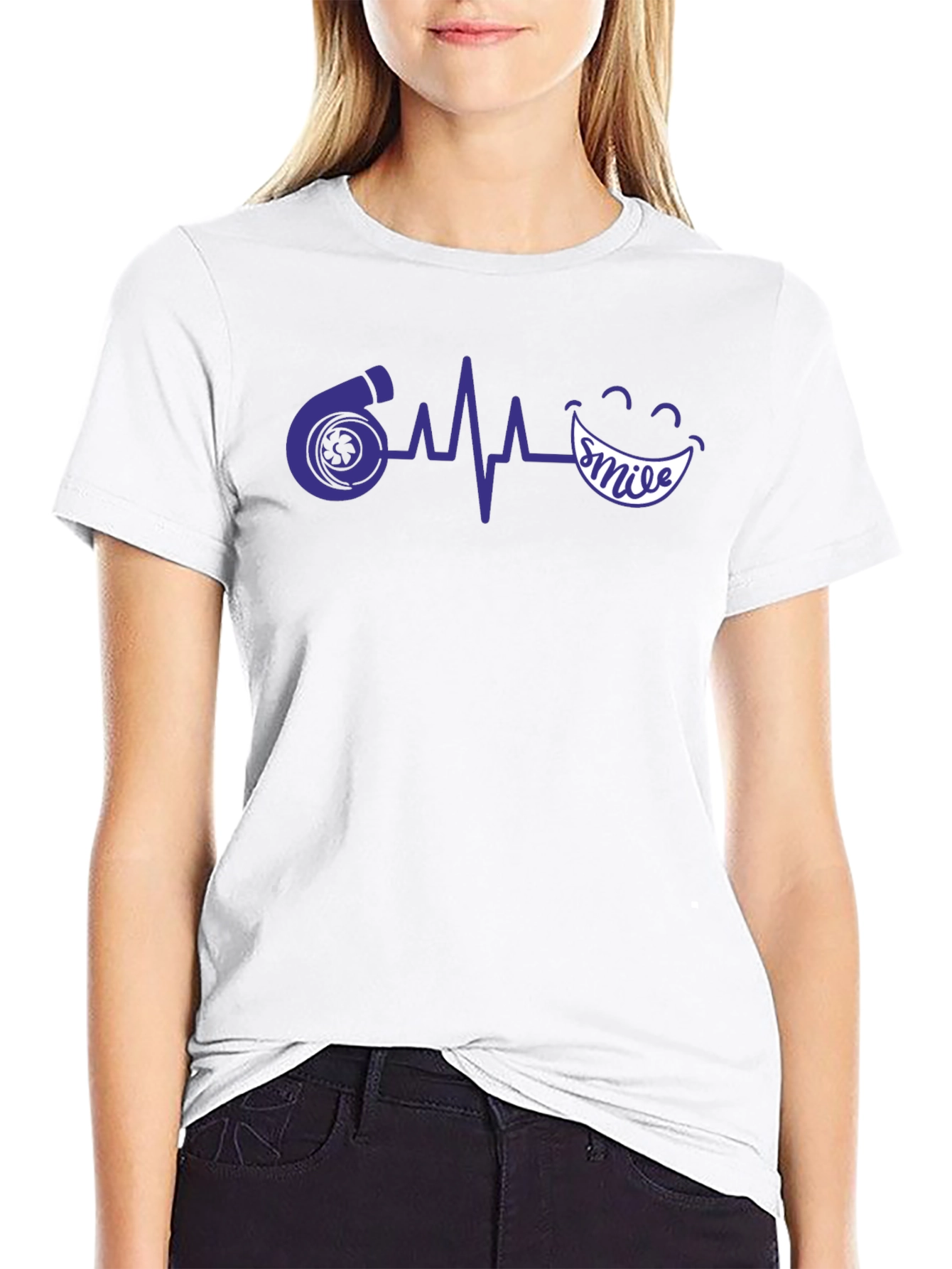 Turbo Heartbeat Smile T-Shirt - Black