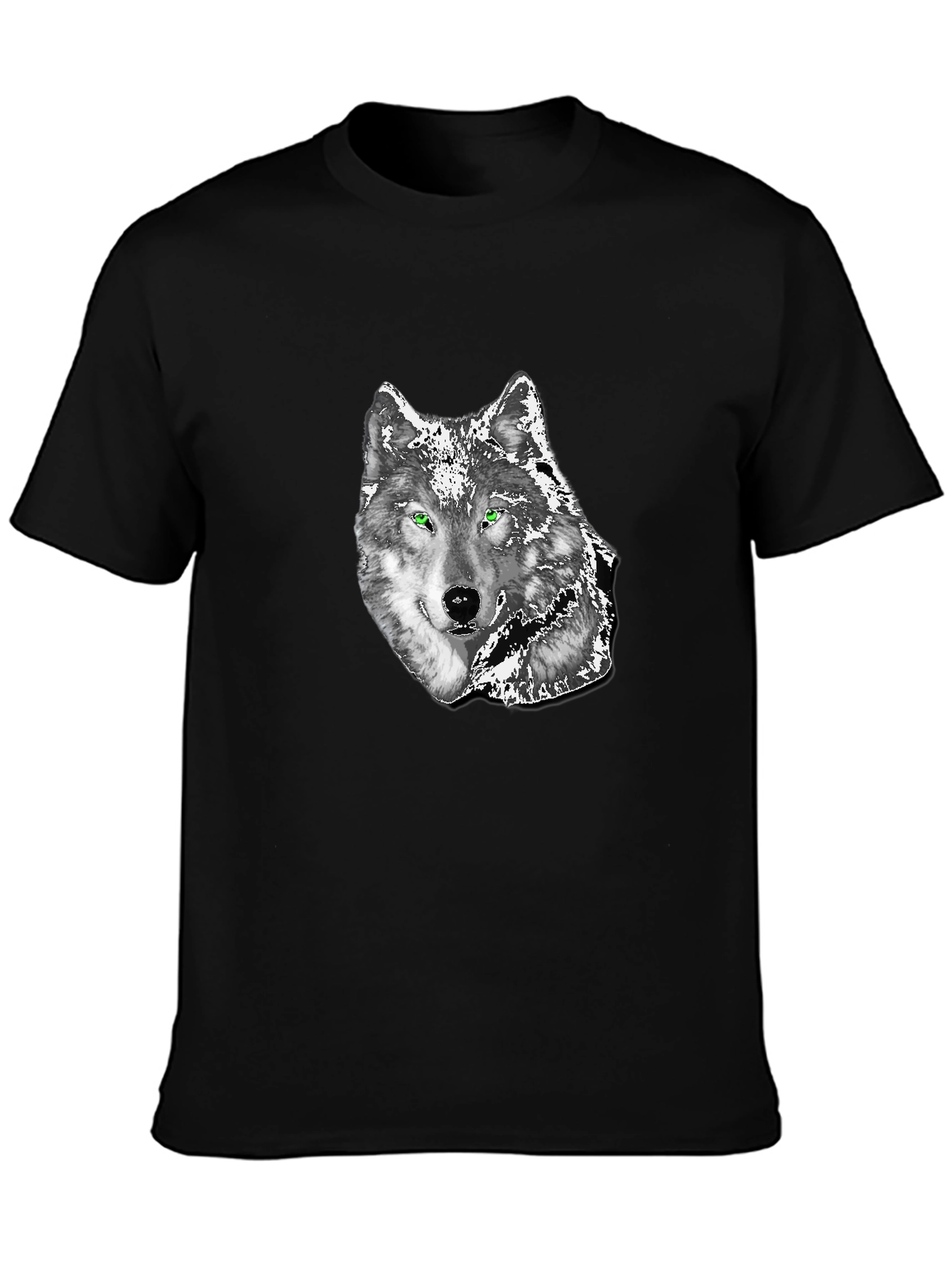 Wolf Graphic Black T-Shirt - Mens Fashion Tee