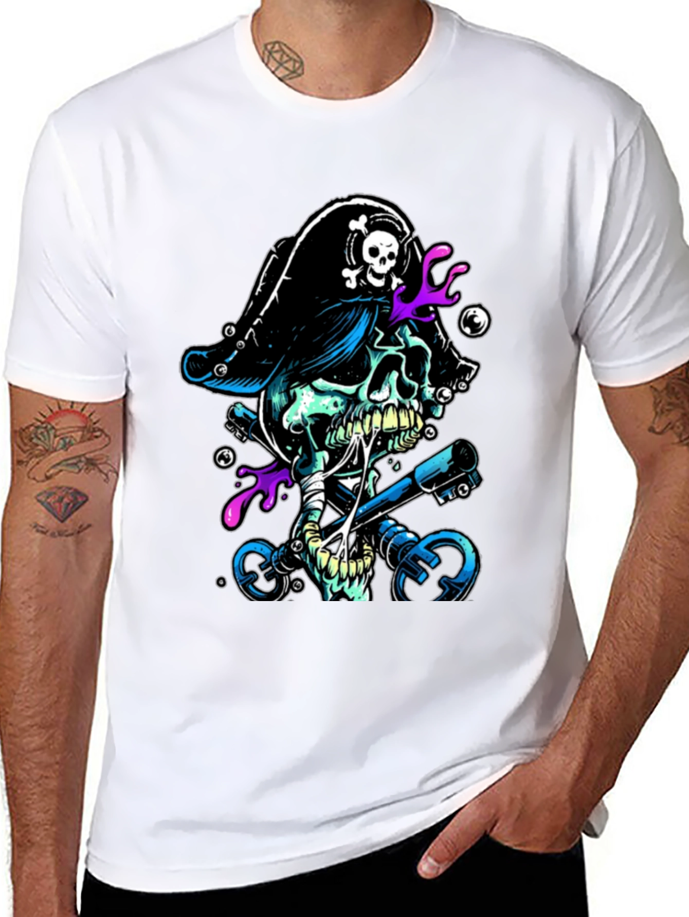 Pirate Skull Graphic T-Shirt