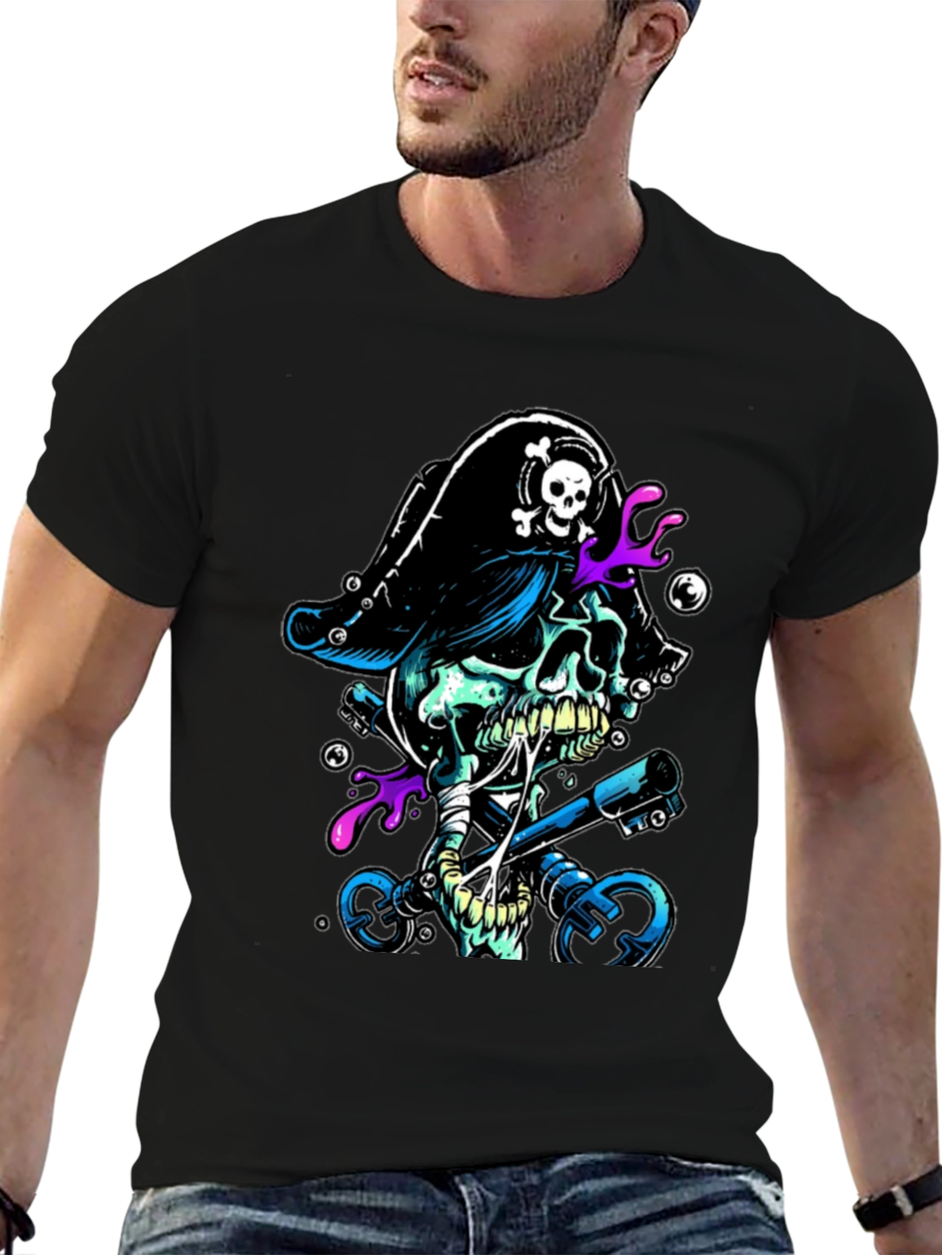 Pirate Skull Graphic T-Shirt