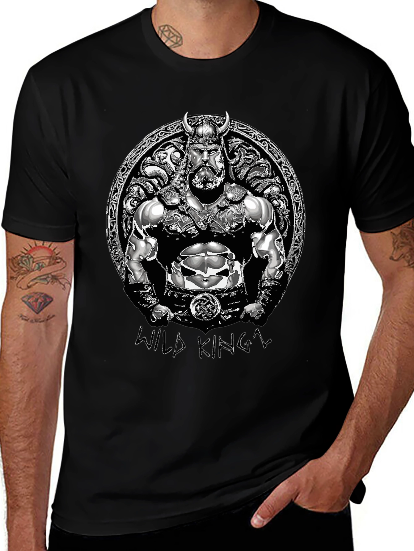 Wild King Viking Graphic T-Shirt