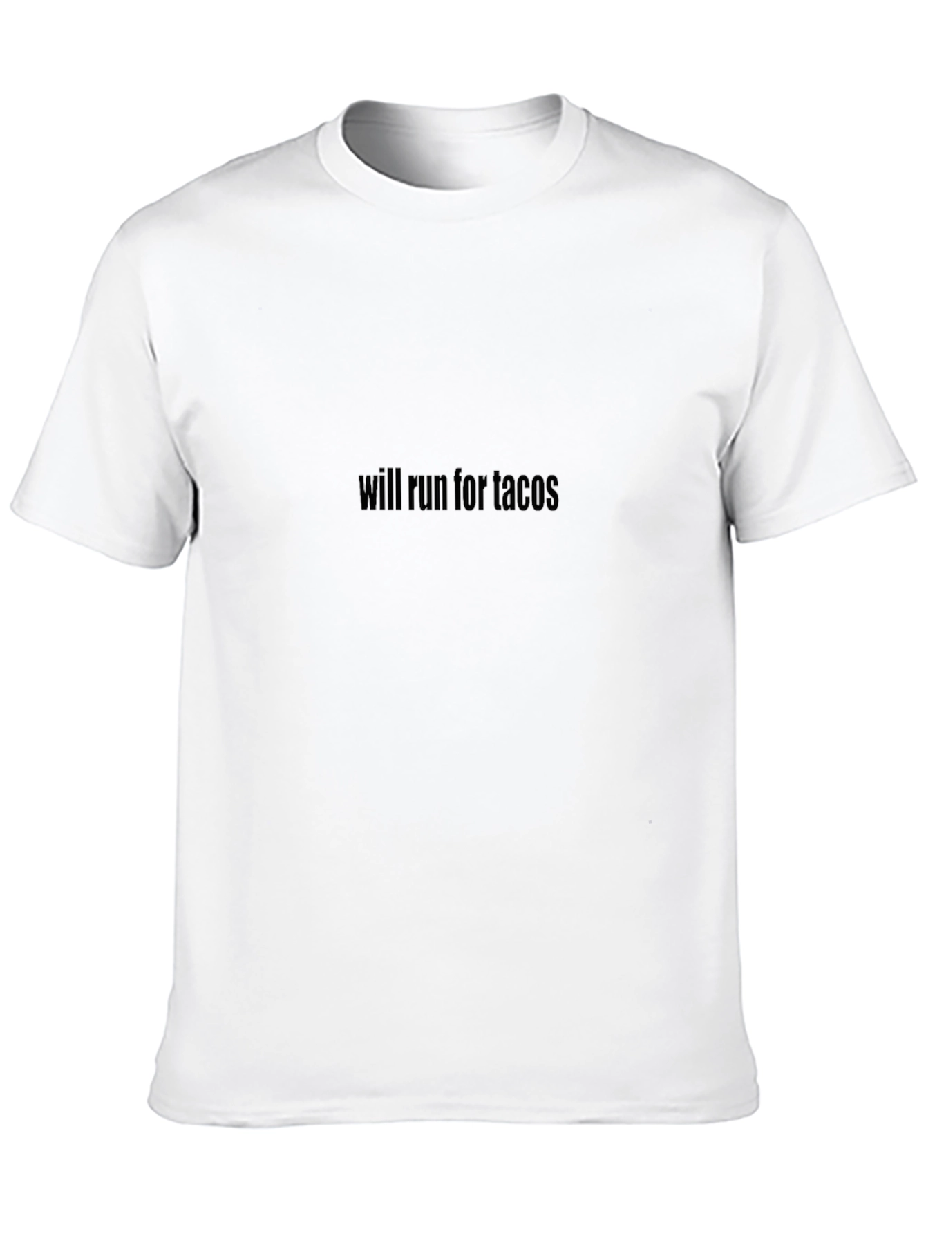 Will Run for Tacos T-Shirt - Black Mens
