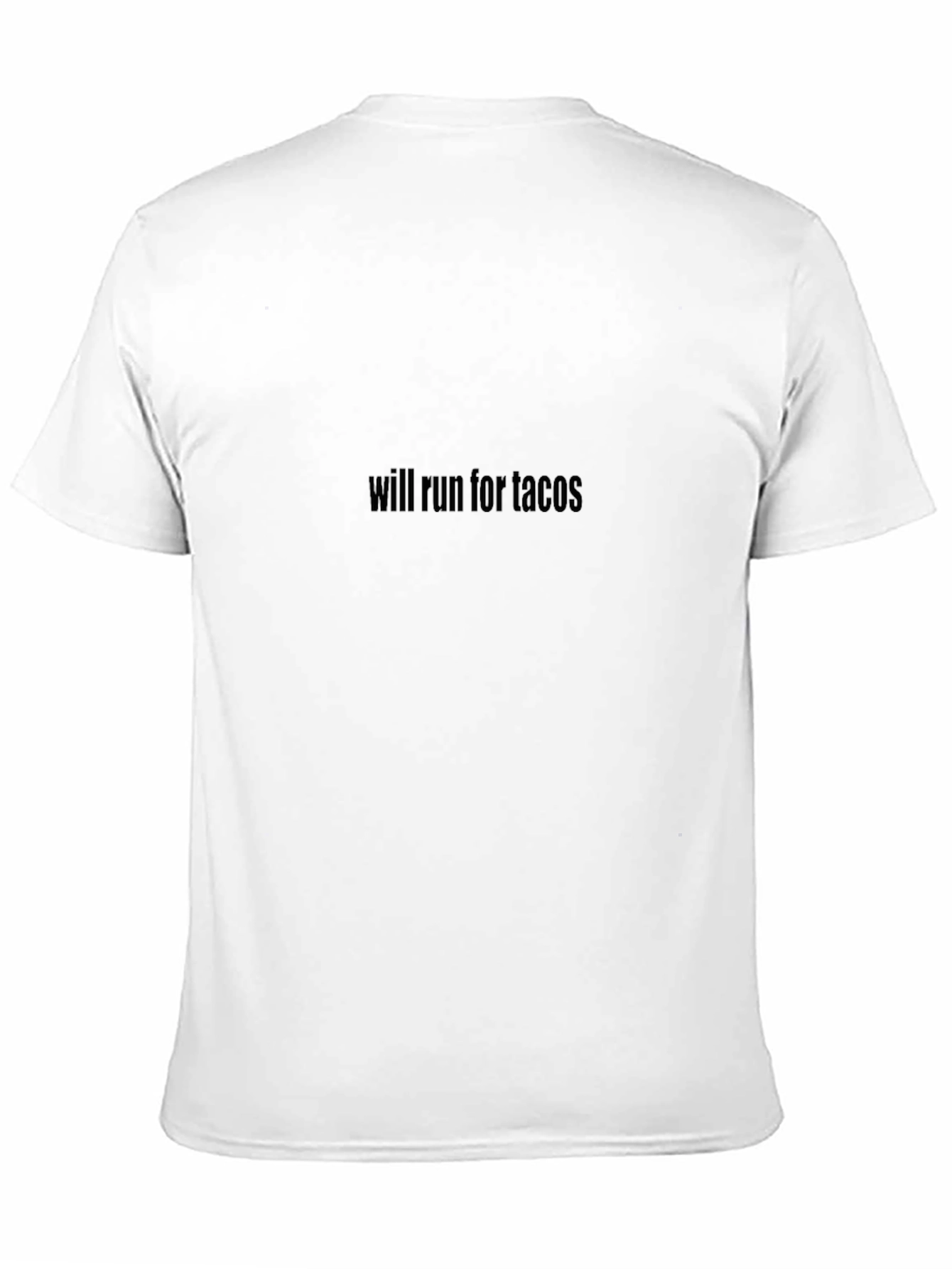 Will Run for Tacos T-Shirt - Black Mens