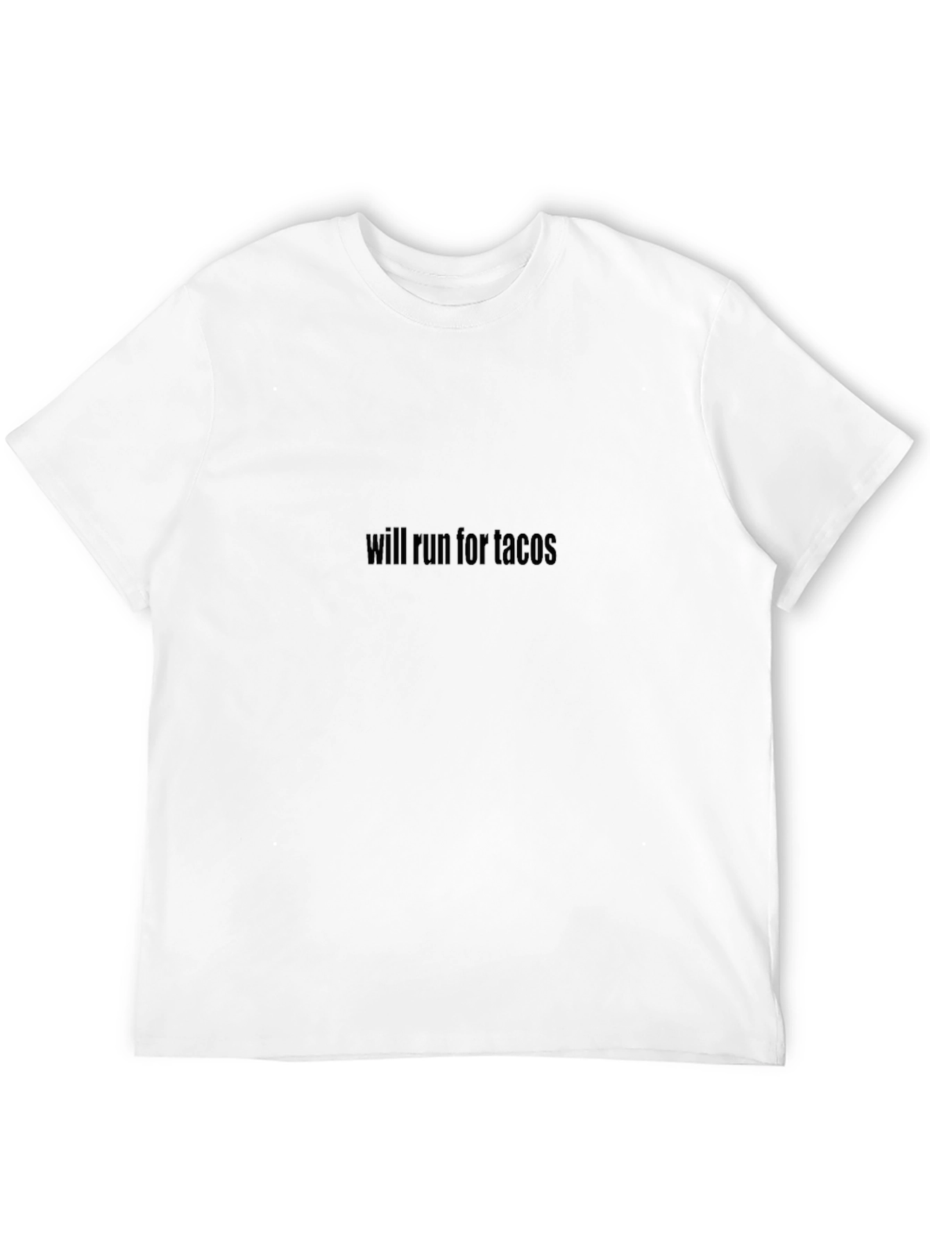 Will Run for Tacos T-Shirt - Black Mens