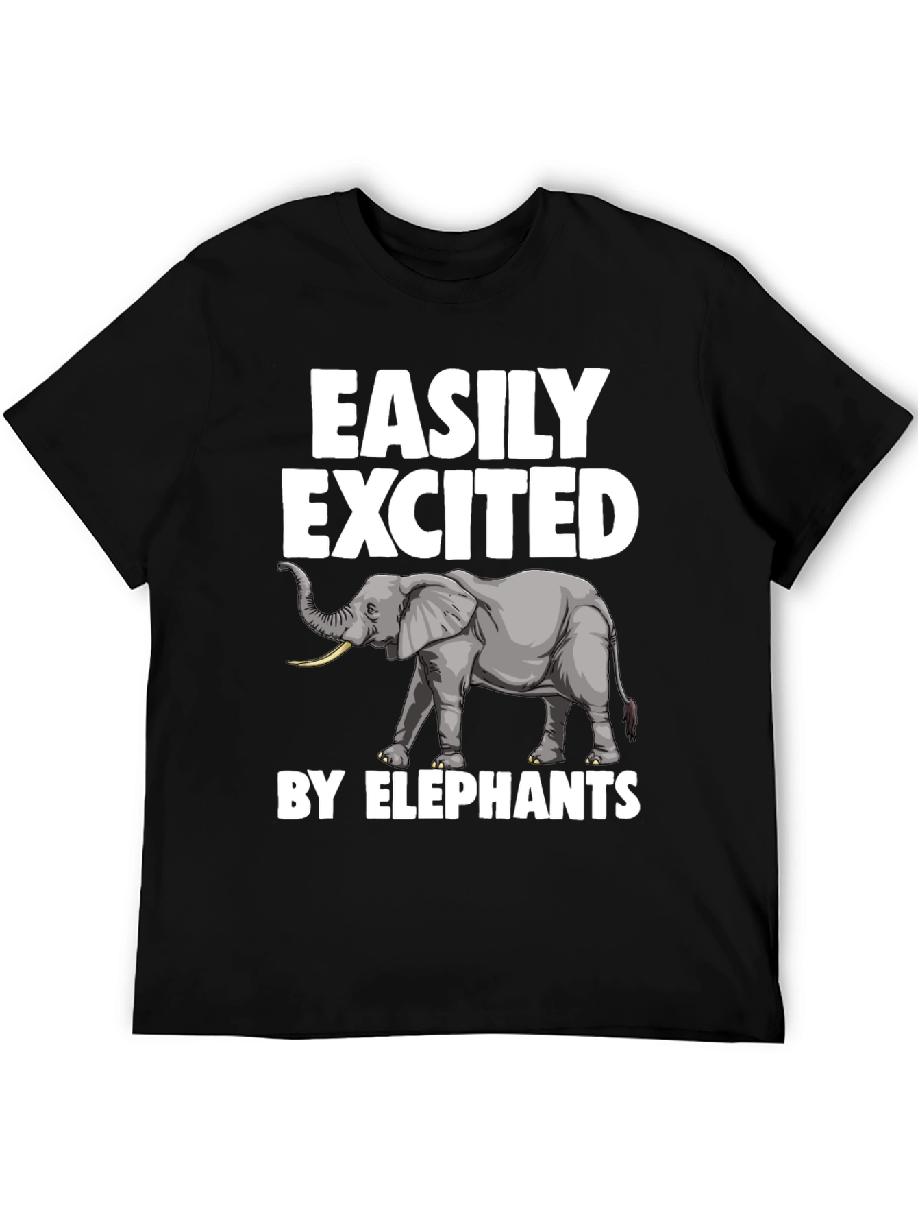 Easily Excited by Elephants Graphic T-Shirt