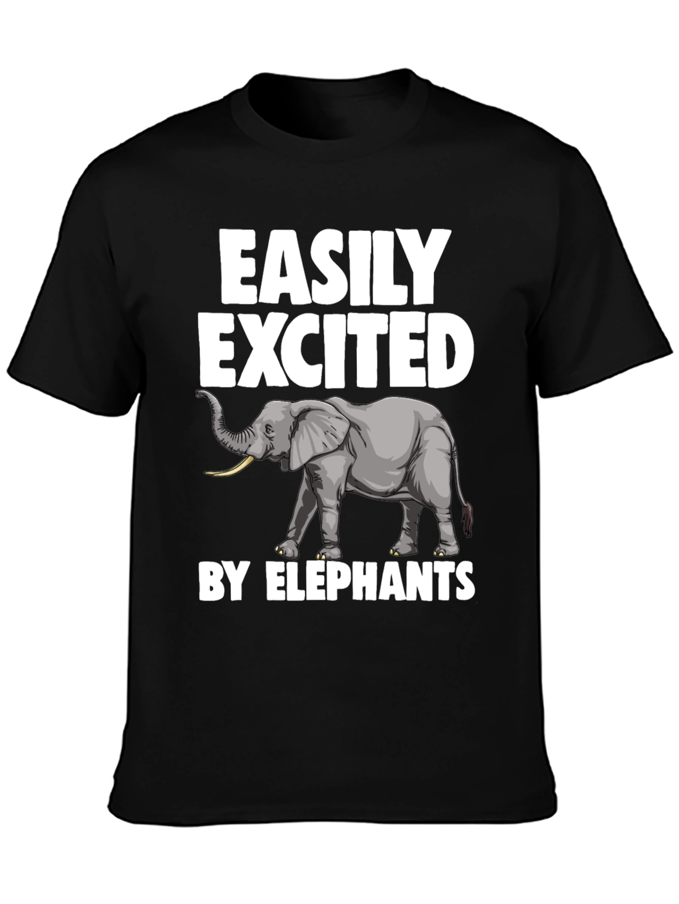 Easily Excited by Elephants Graphic T-Shirt