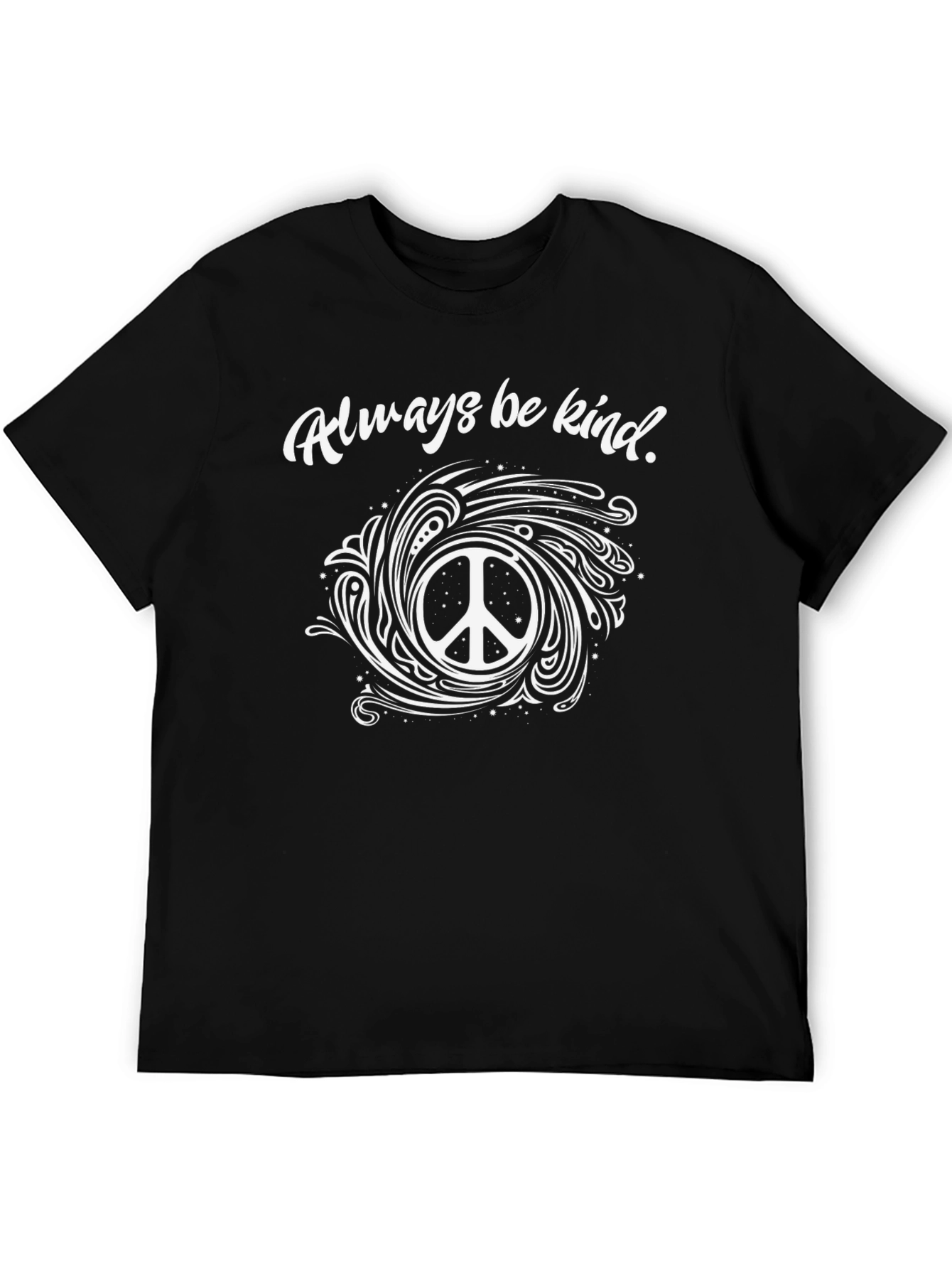Always Be Kind Peace Sign Graphic Tee - Black